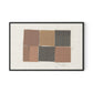 Checkered Terracotta Canvas Floater Framed / 32 x 21 in / Black