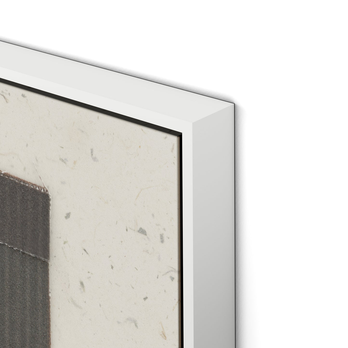 Checkered Terracotta Canvas Floater Framed / 32 x 21 in / White