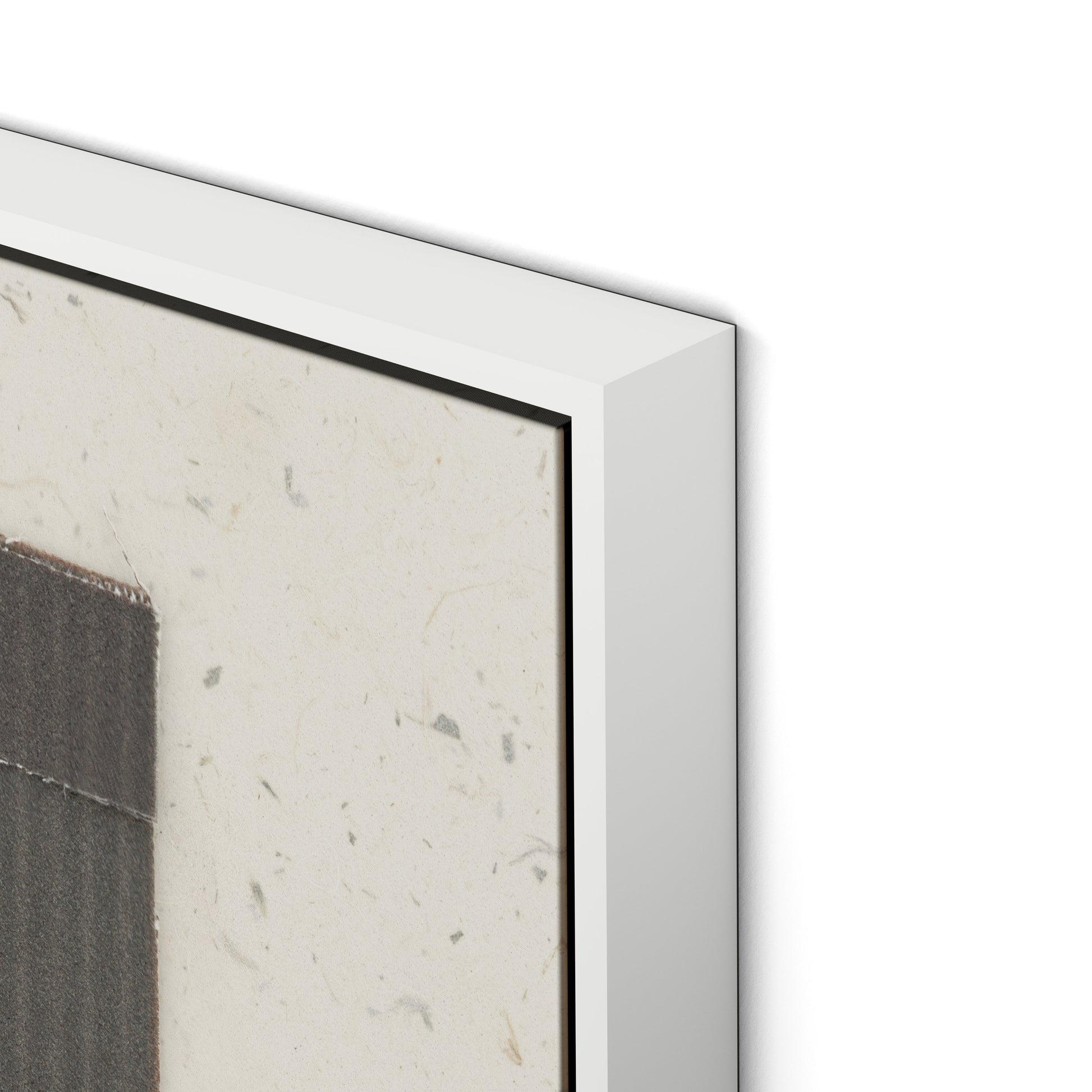 Checkered Terracotta Canvas Floater Framed / 32 x 21 in / White