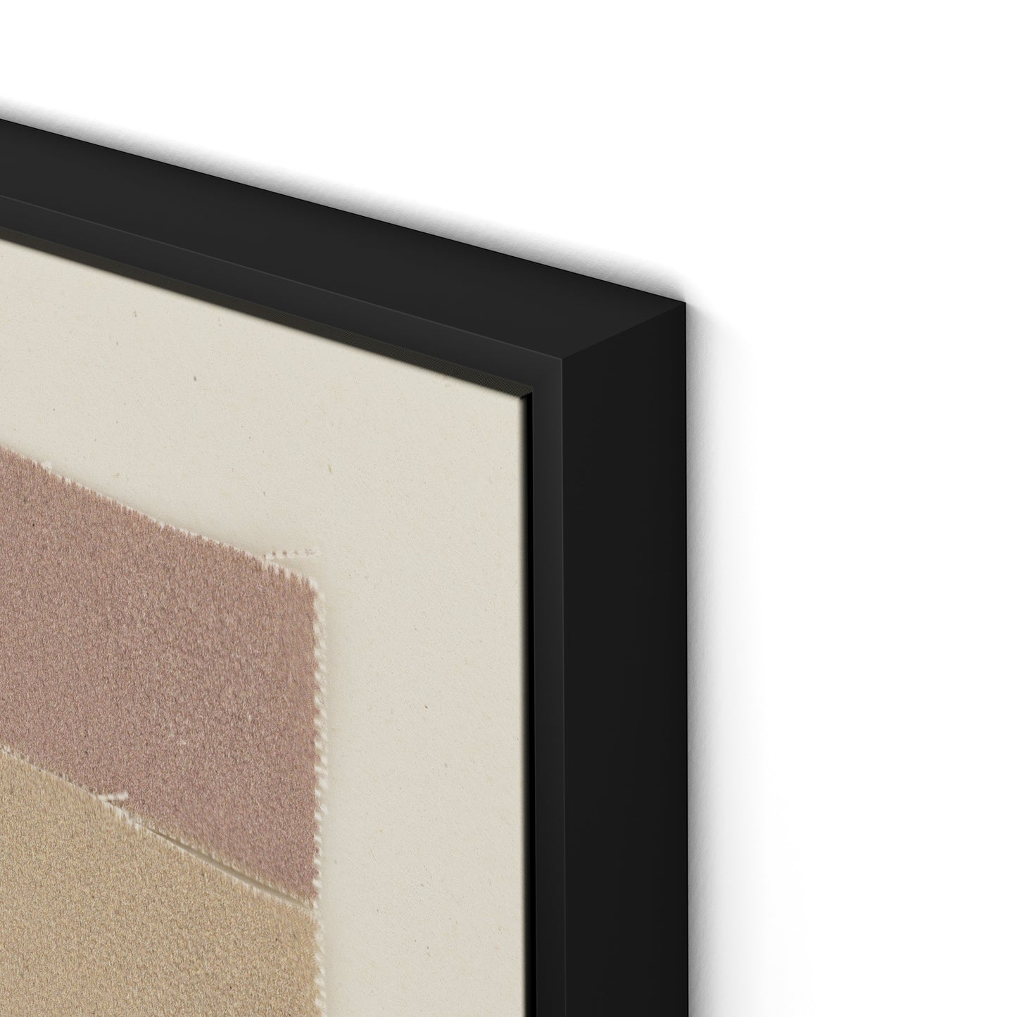 Stacked Neutrals Canvas Floater Framed / 32 x 19.5 in / Black