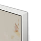 Artists Palette No. 1 Canvas Floater Framed / 32 x 22 in / White