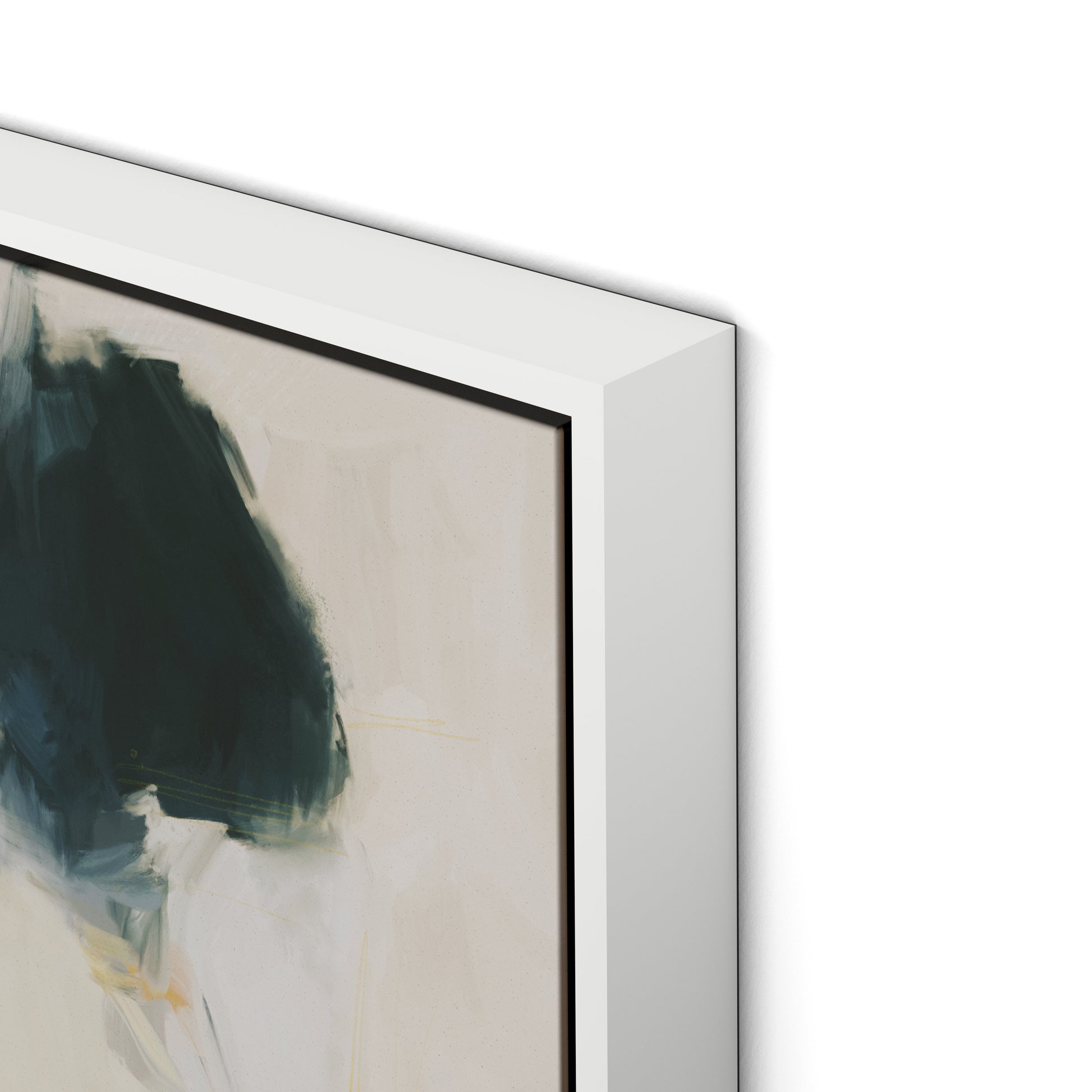 Arch Canvas Floater Framed / 32 x 22 in / White