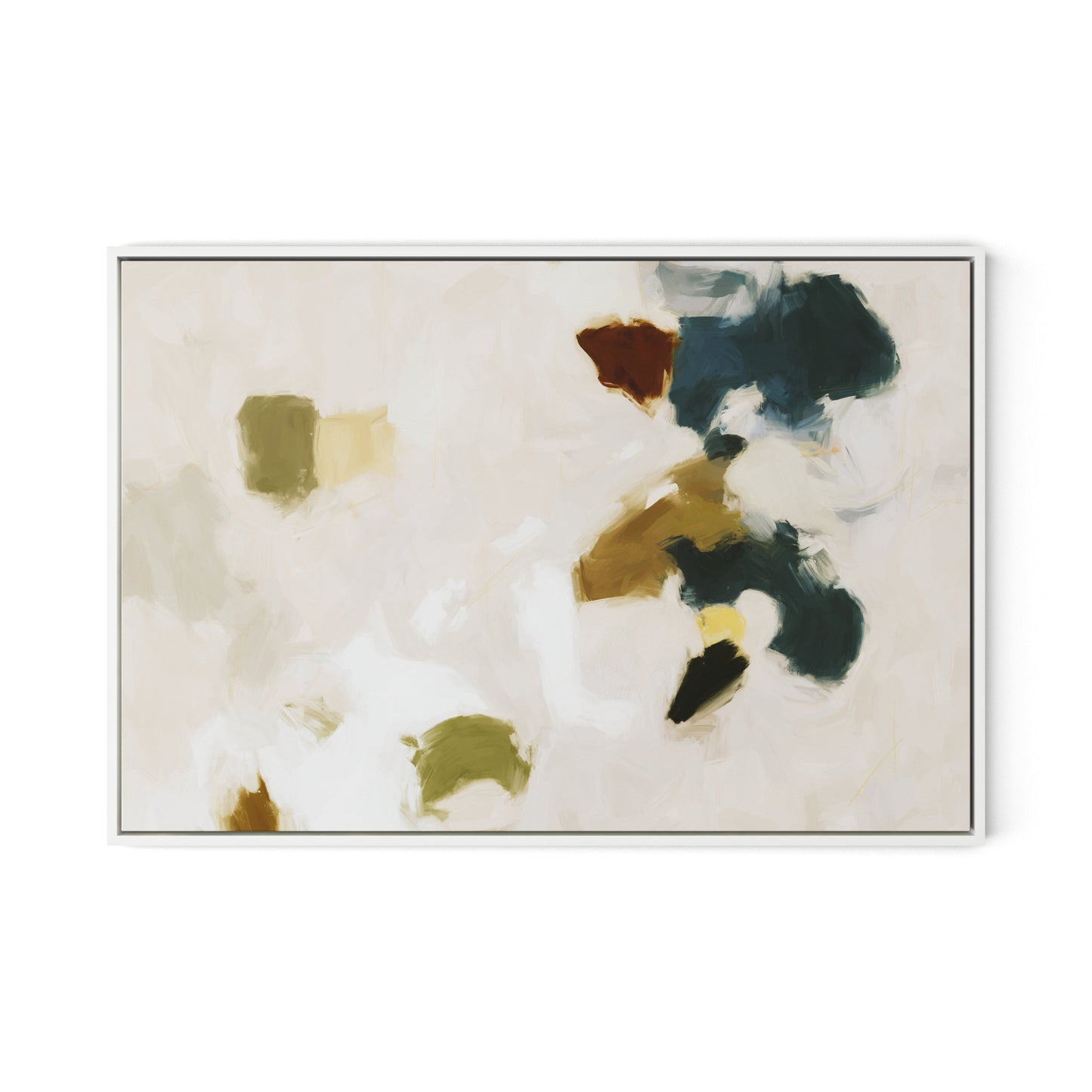 Arch Canvas Floater Framed / 32 x 22 in / White