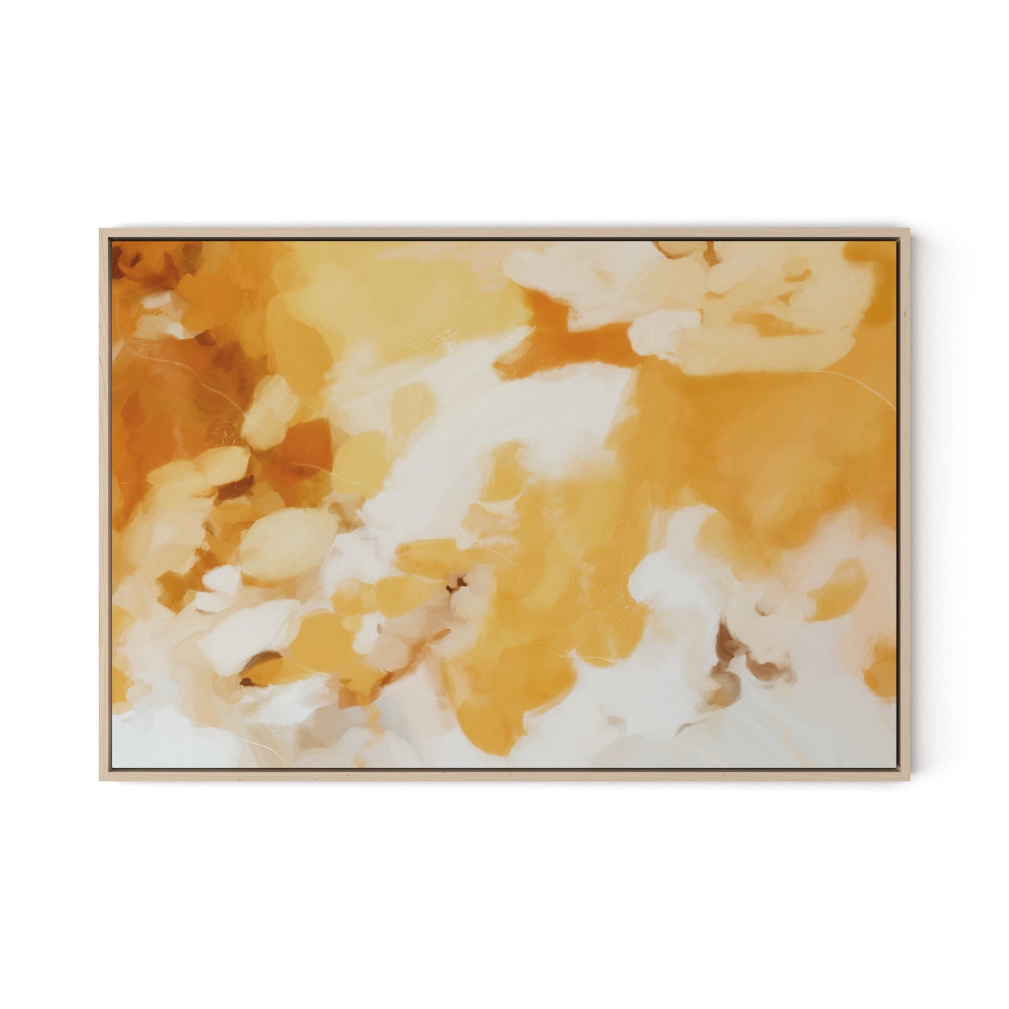 Golden Days Canvas Floater Framed / 32 x 22 in / Natural Maple