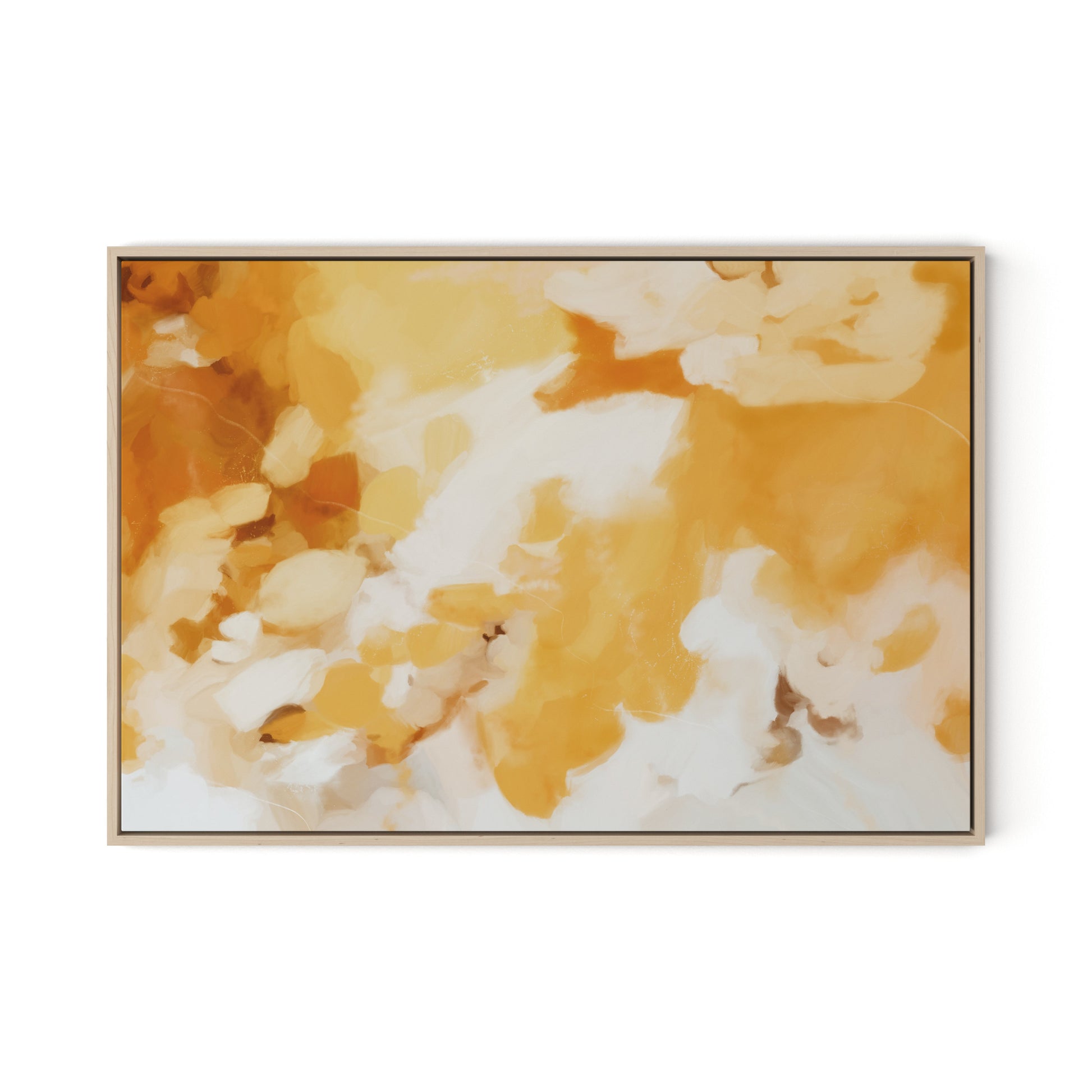 Golden Days Canvas Floater Framed / 32 x 22 in / Natural Maple