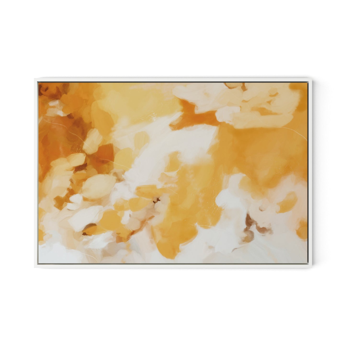 Golden Days Canvas Floater Framed / 32 x 22 in / White