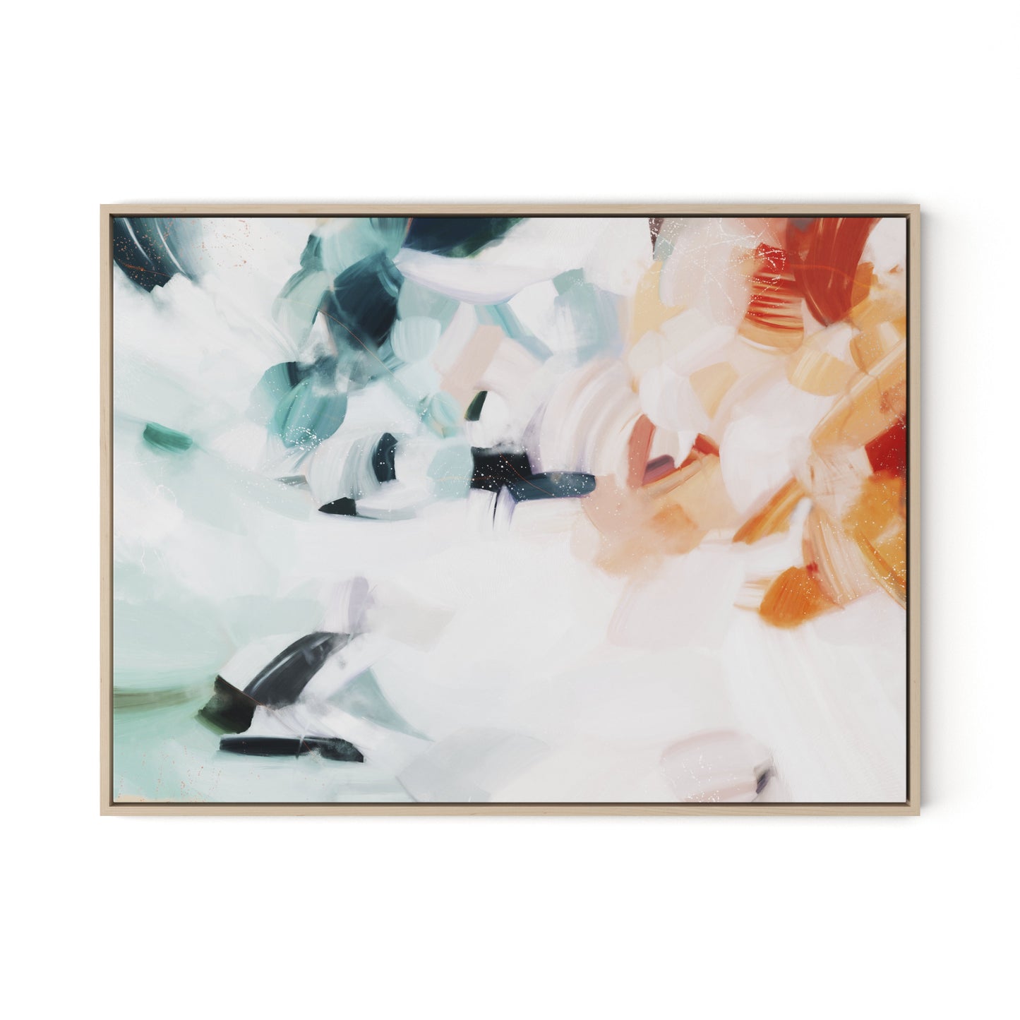 Between Canvas Floater Framed / 32 x 24 in / Natural Maple