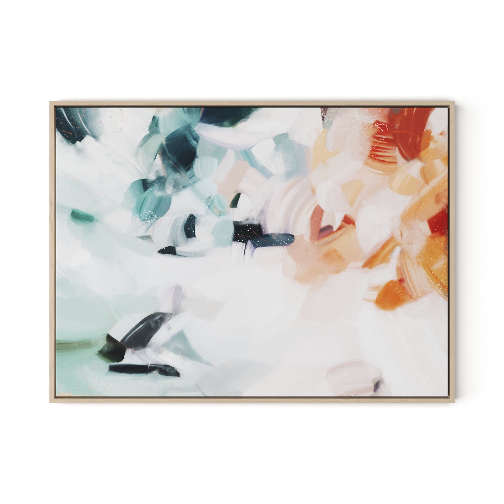 Between Canvas Floater Framed / 32 x 24 in / Natural Maple