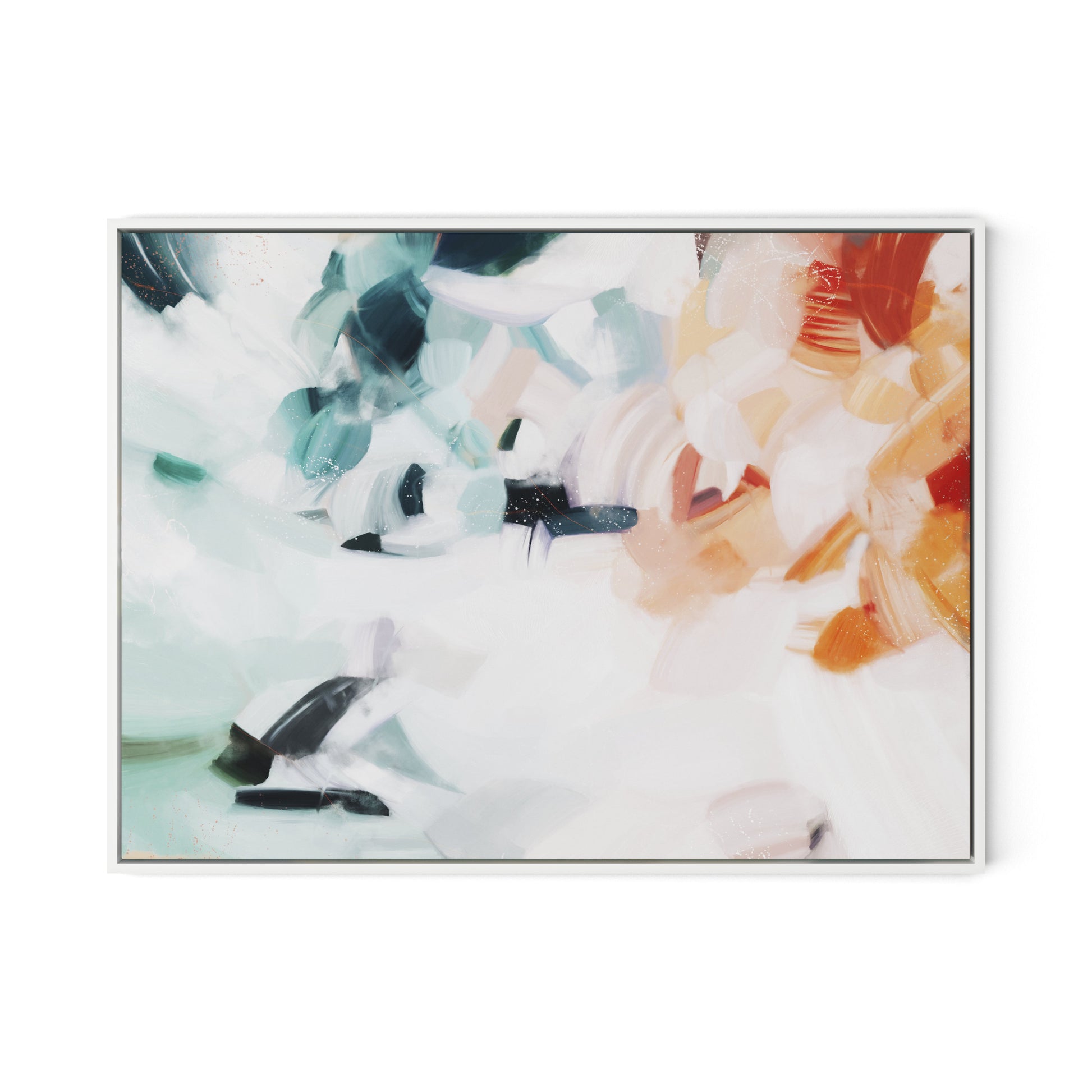 Between Canvas Floater Framed / 32 x 24 in / White