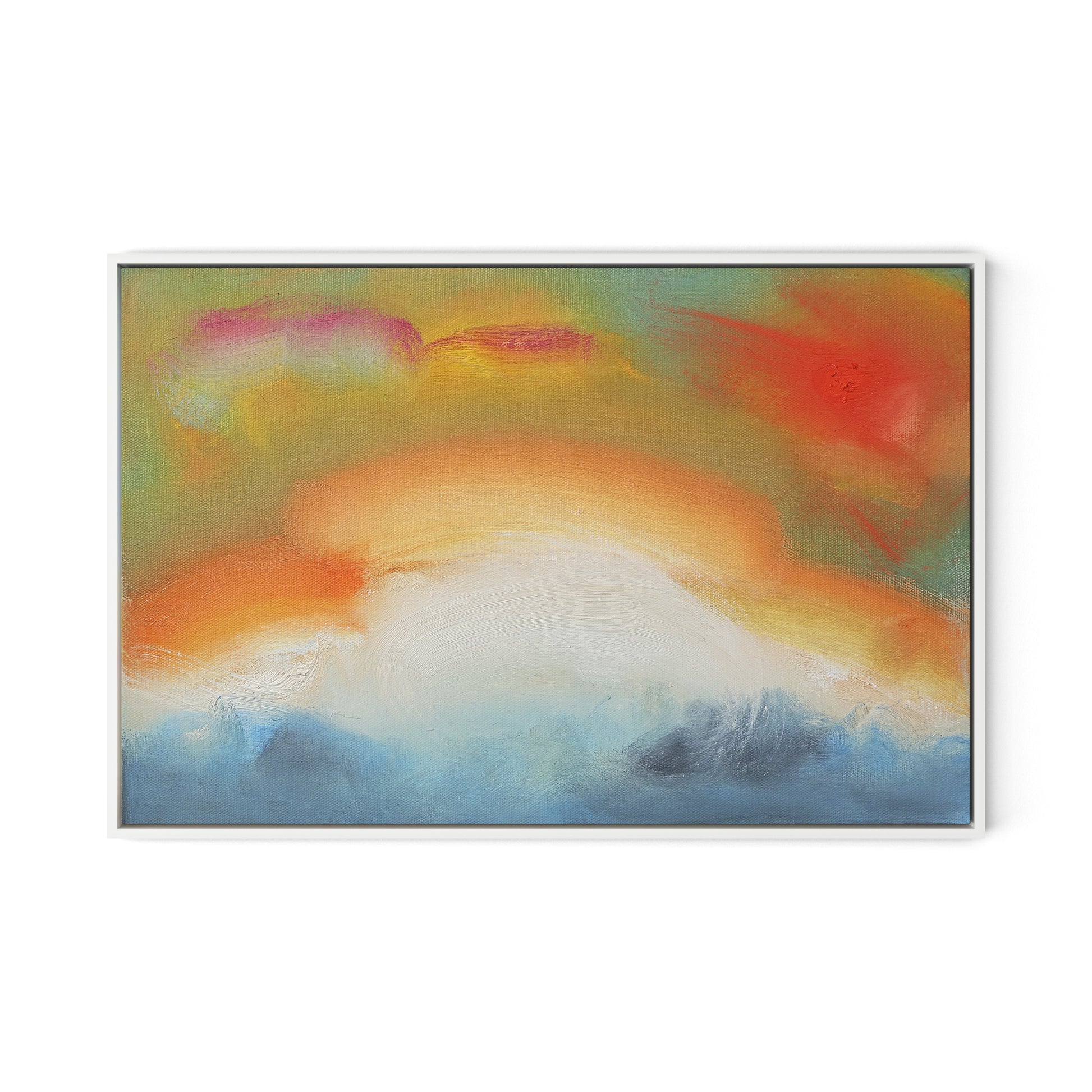 Turner Waltzer Canvas Floater Framed / 32 x 21.5 in / White