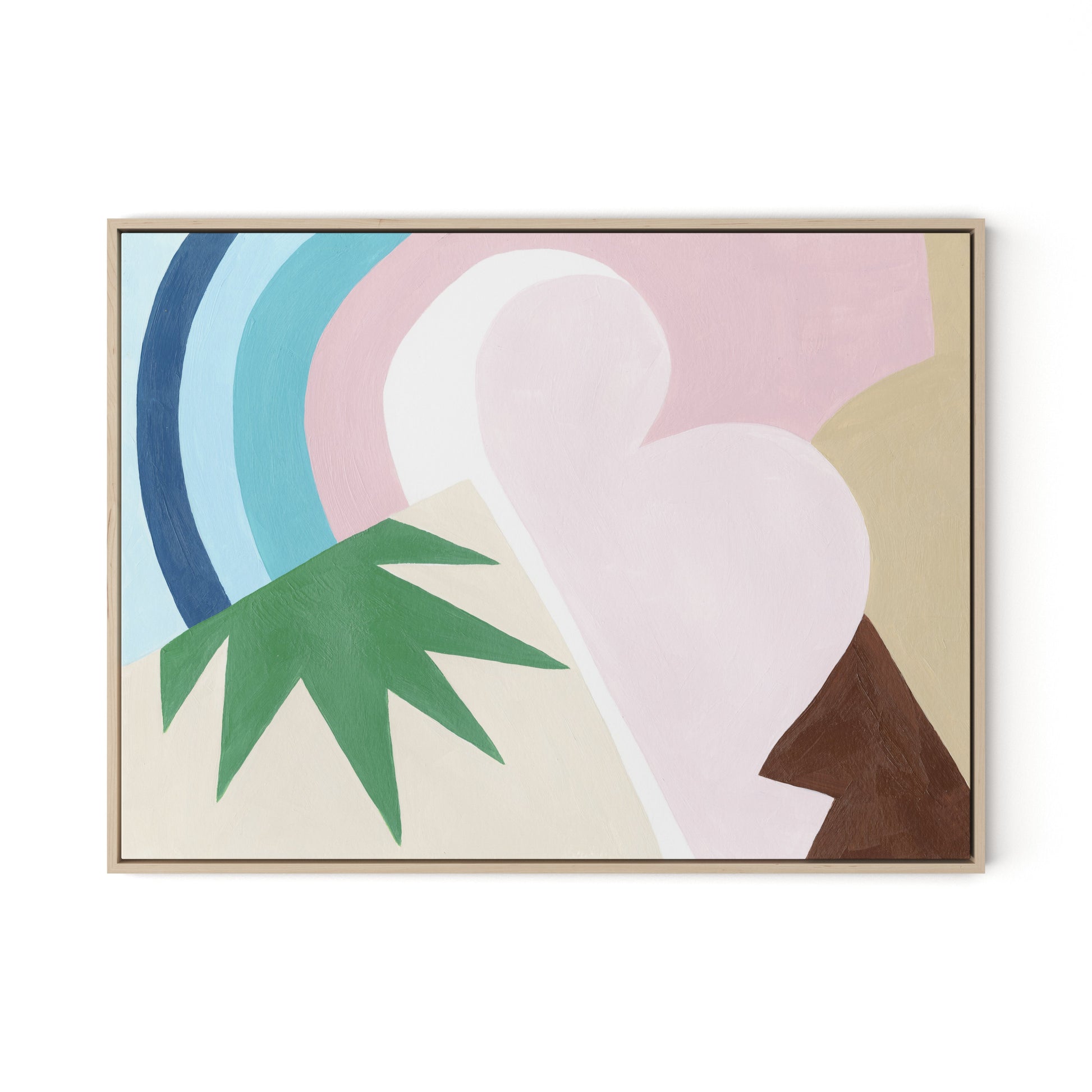 Cherri No. 6 Canvas Floater Framed / 32 x 24 in / Natural Maple