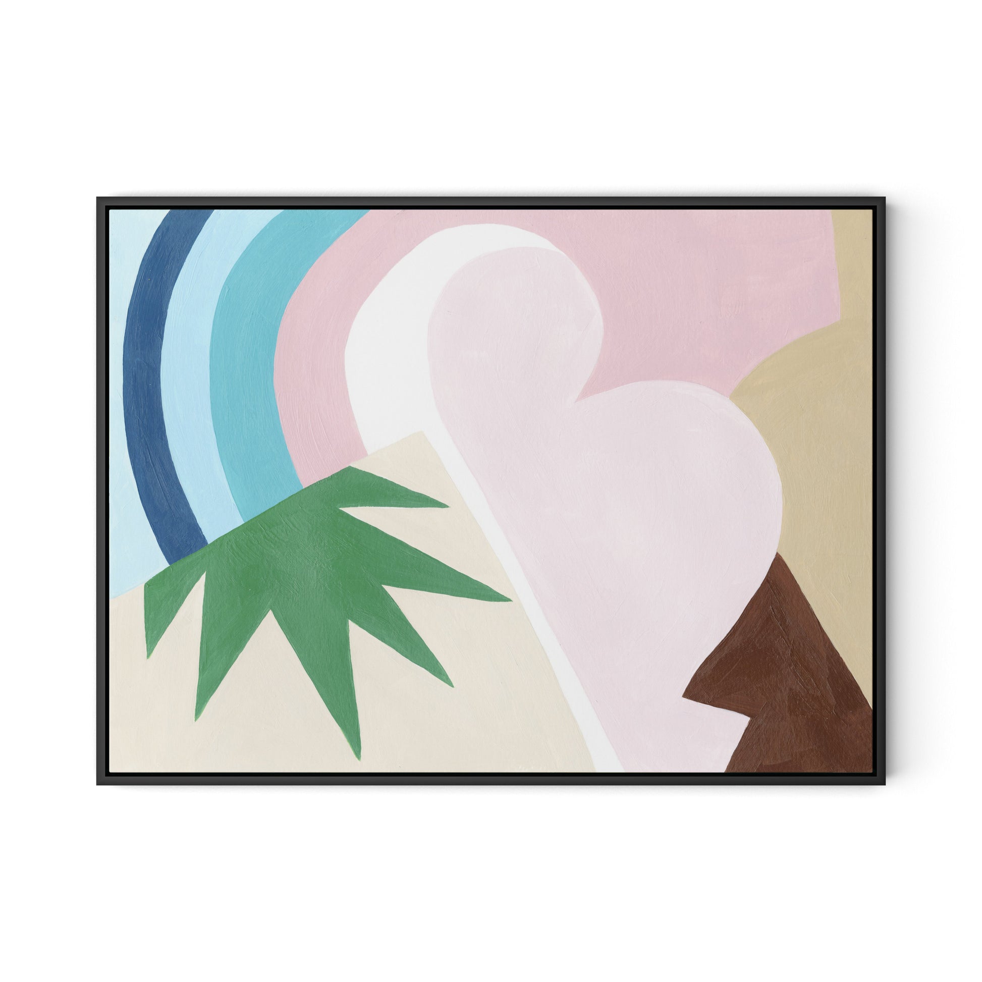 Cherri No. 6 Canvas Floater Framed / 32 x 24 in / Black