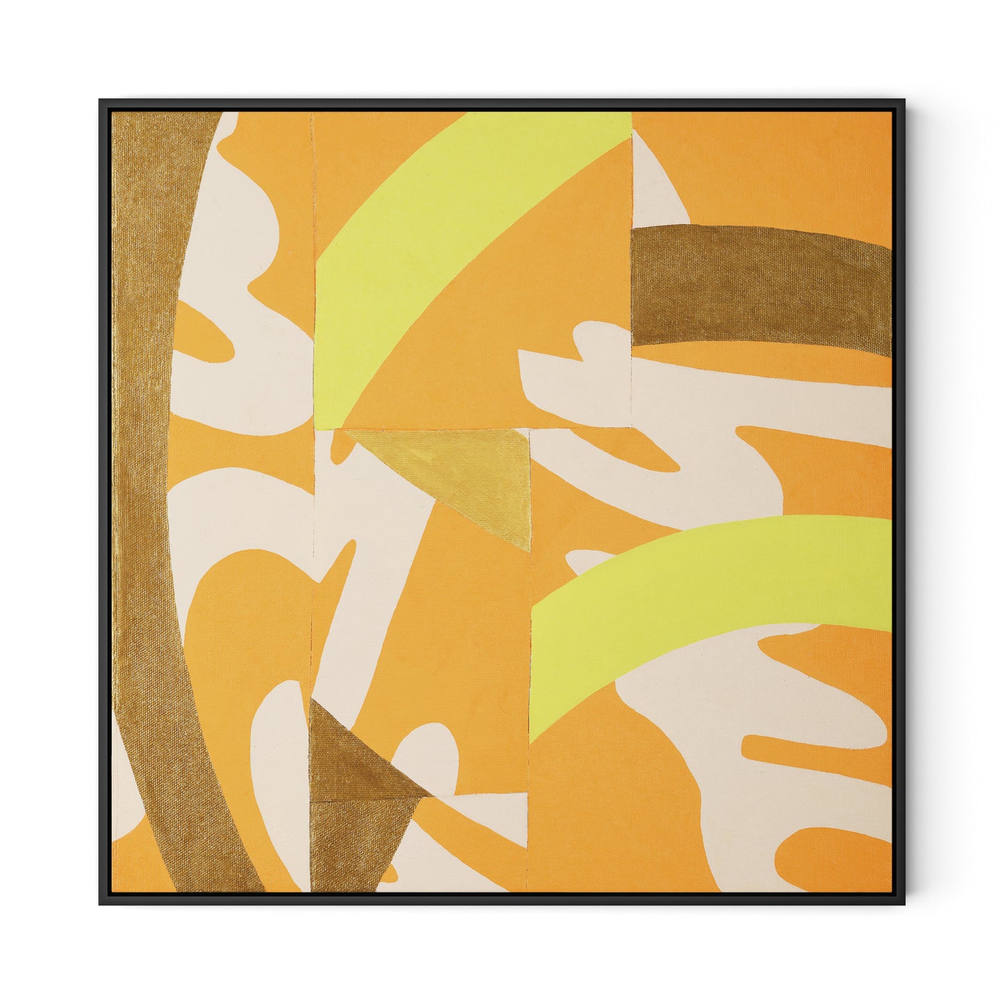 Stay Bright Canvas Floater Framed / 32 x 32 in / Black