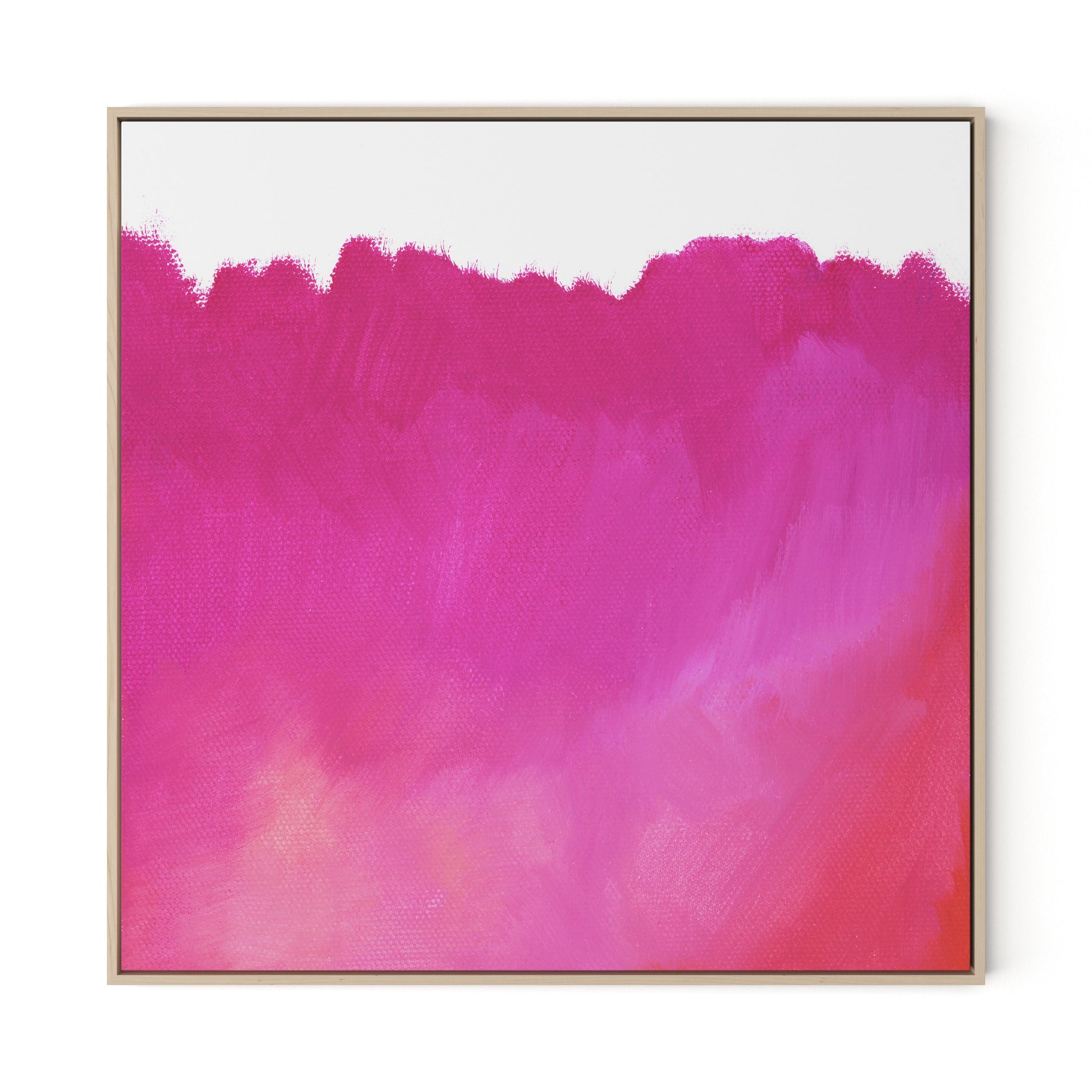 Summer Canvas Floater Framed / 32 x 32 in / Natural Maple