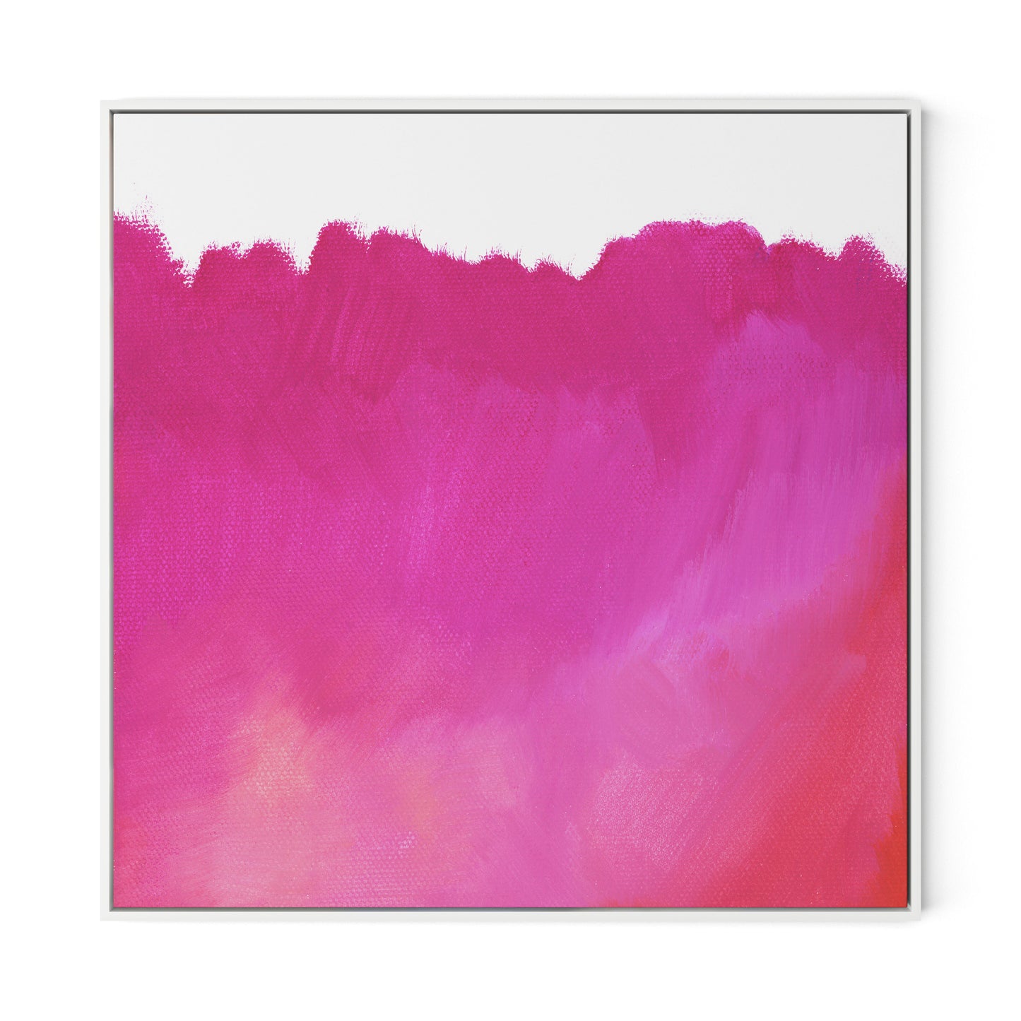 Summer Canvas Floater Framed / 32 x 32 in / White