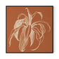 Dracaena Terracotta Canvas Floater Framed / 32 x 32 in / Black