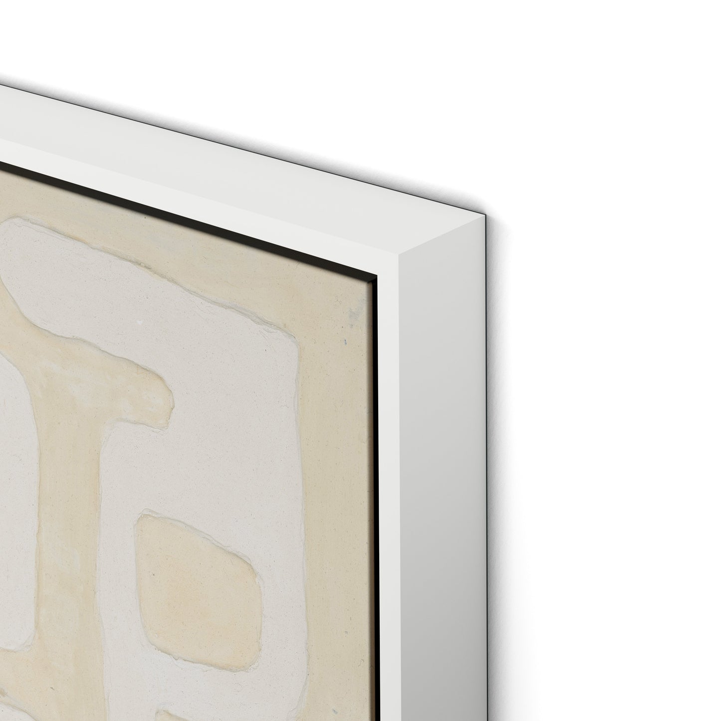 Talisman Canvas Floater Framed / 32 x 32 in / White