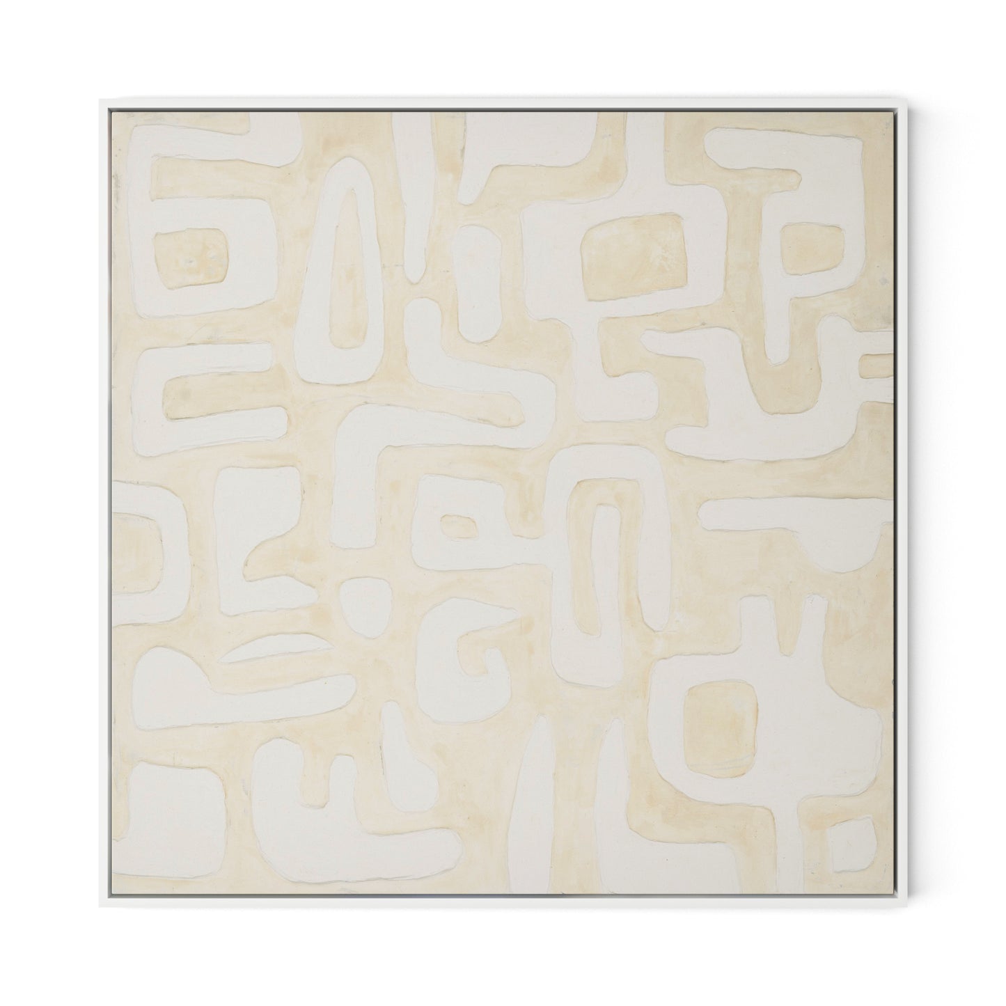 Talisman Canvas Floater Framed / 32 x 32 in / White