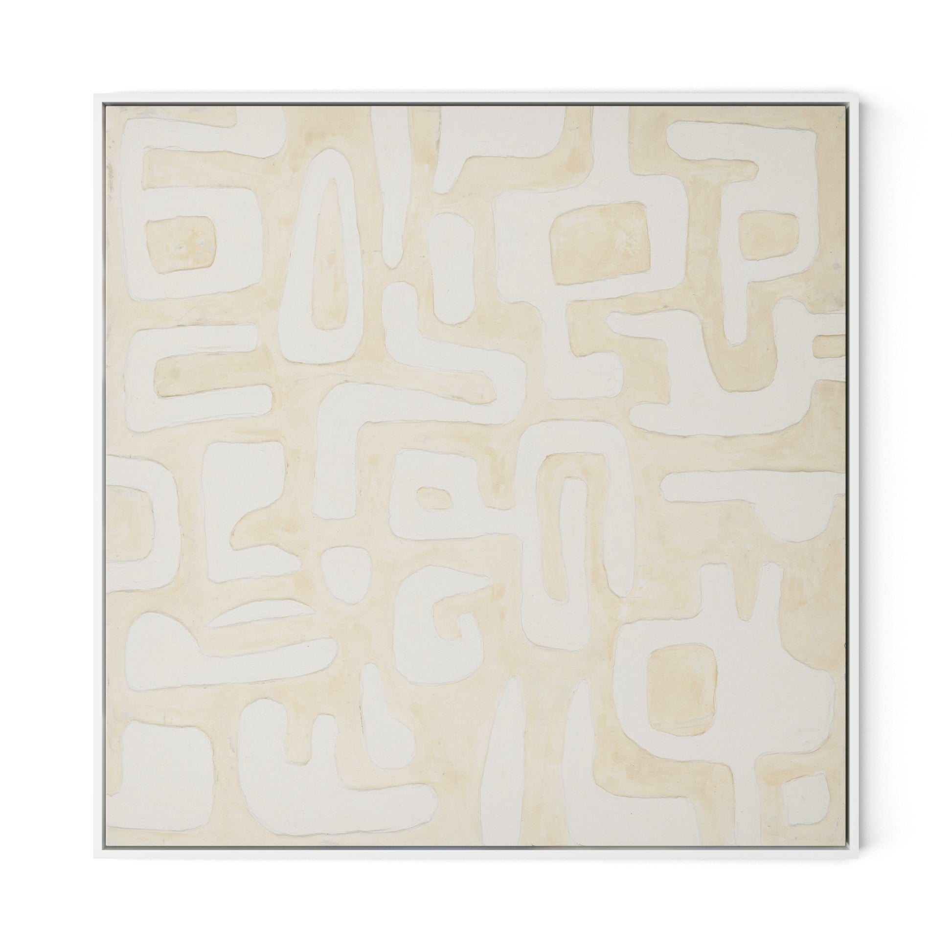 Talisman Canvas Floater Framed / 32 x 32 in / White