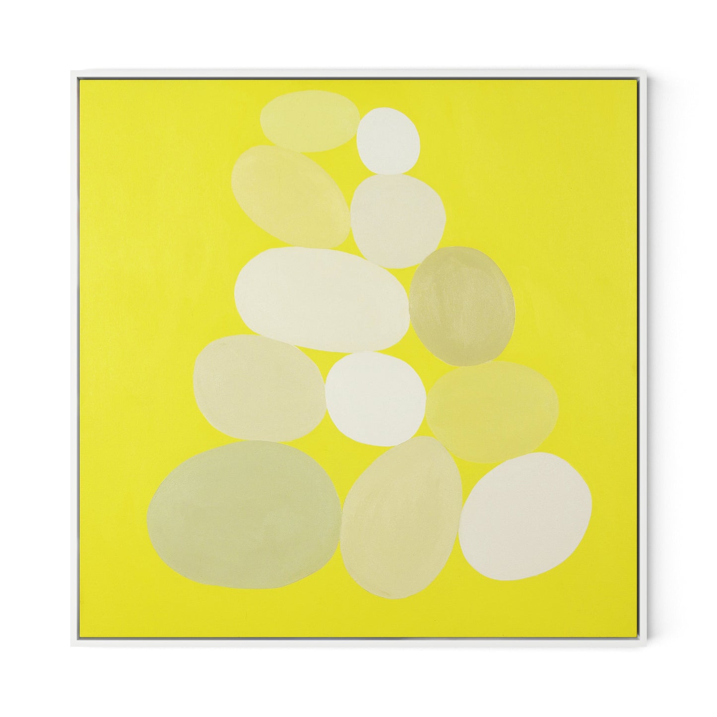 Pila Limon Canvas Floater Framed / 32 x 32 in / White