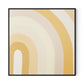 Apricot Cake Stripes Canvas Floater Framed / 32 x 32 in / Black