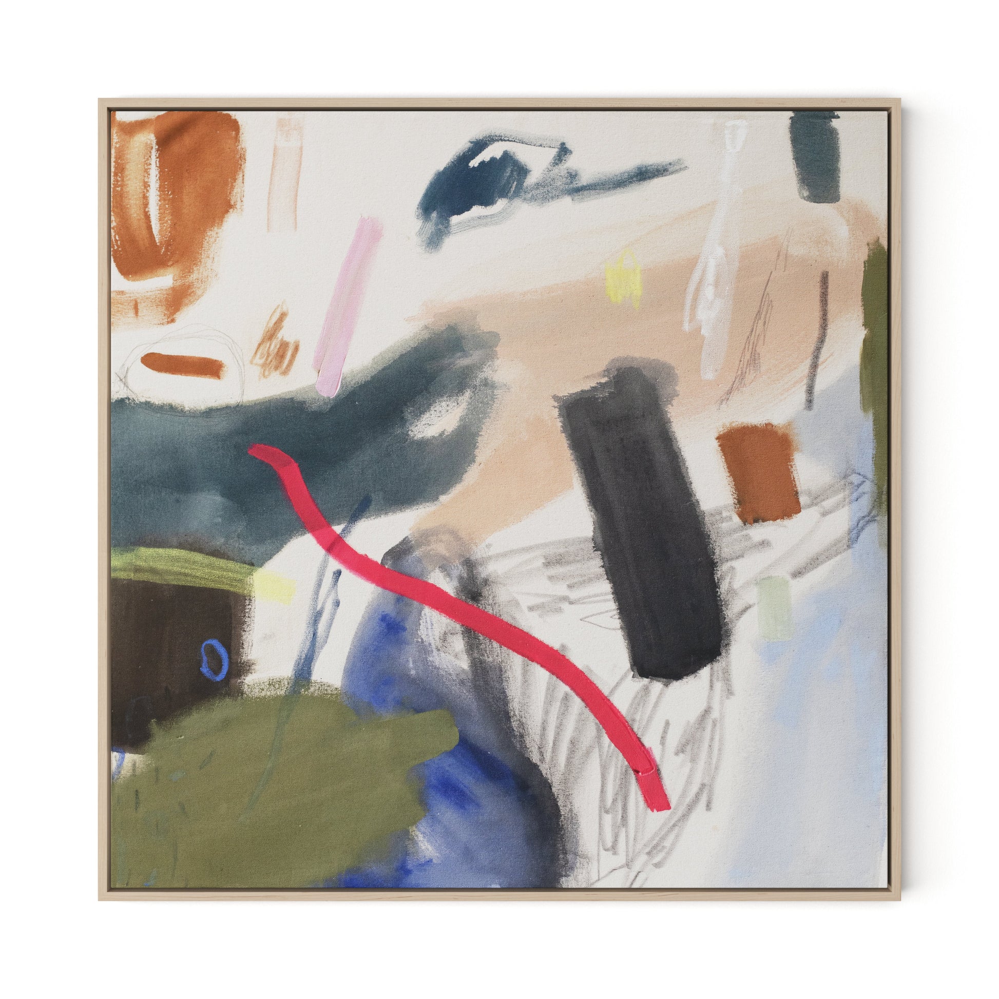 Girls Just Wanna Have Fun Canvas Floater Framed / 32 x 32 in / Natural Maple