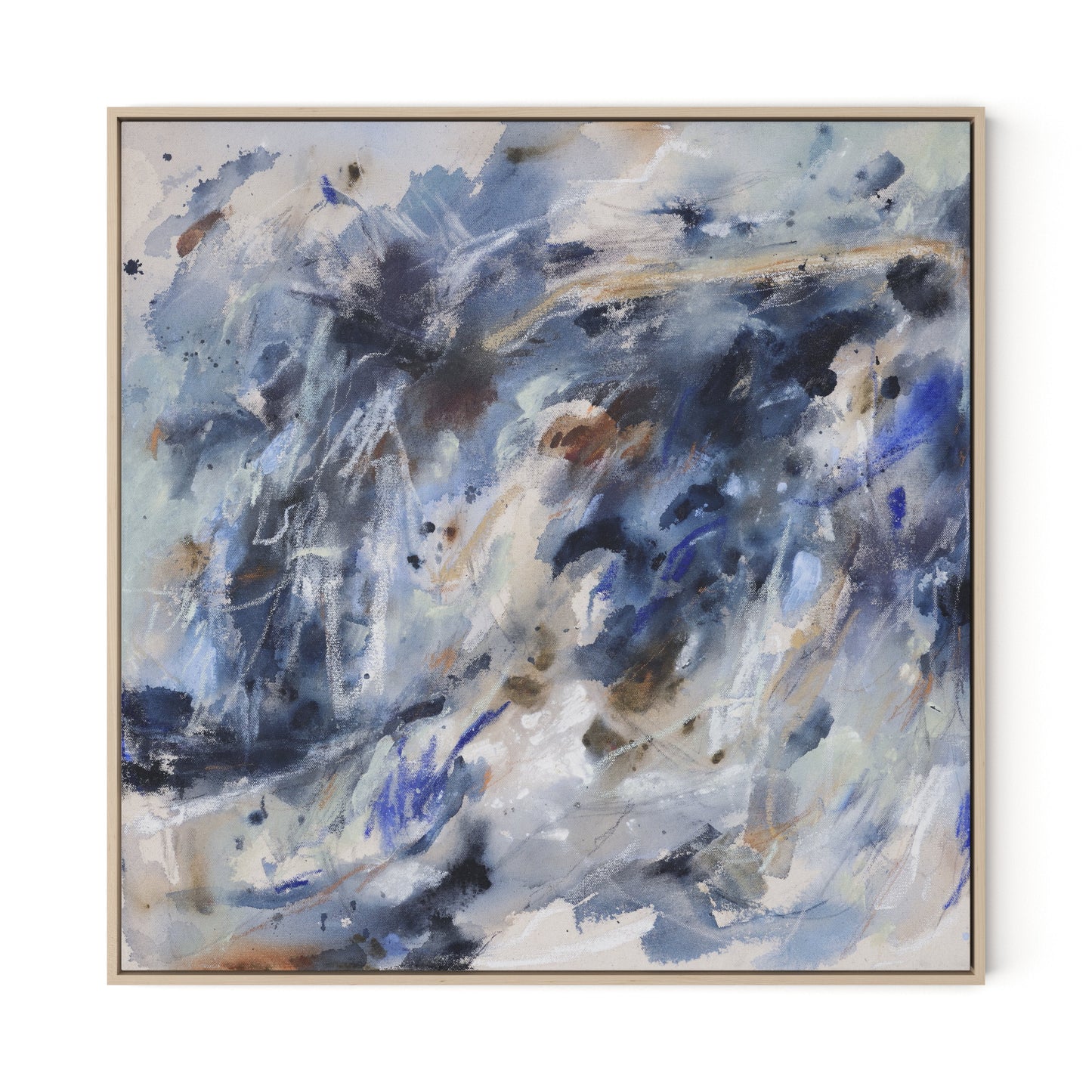 Where The Streets Have No Name Canvas Floater Framed / 32 x 32 in / Natural Maple