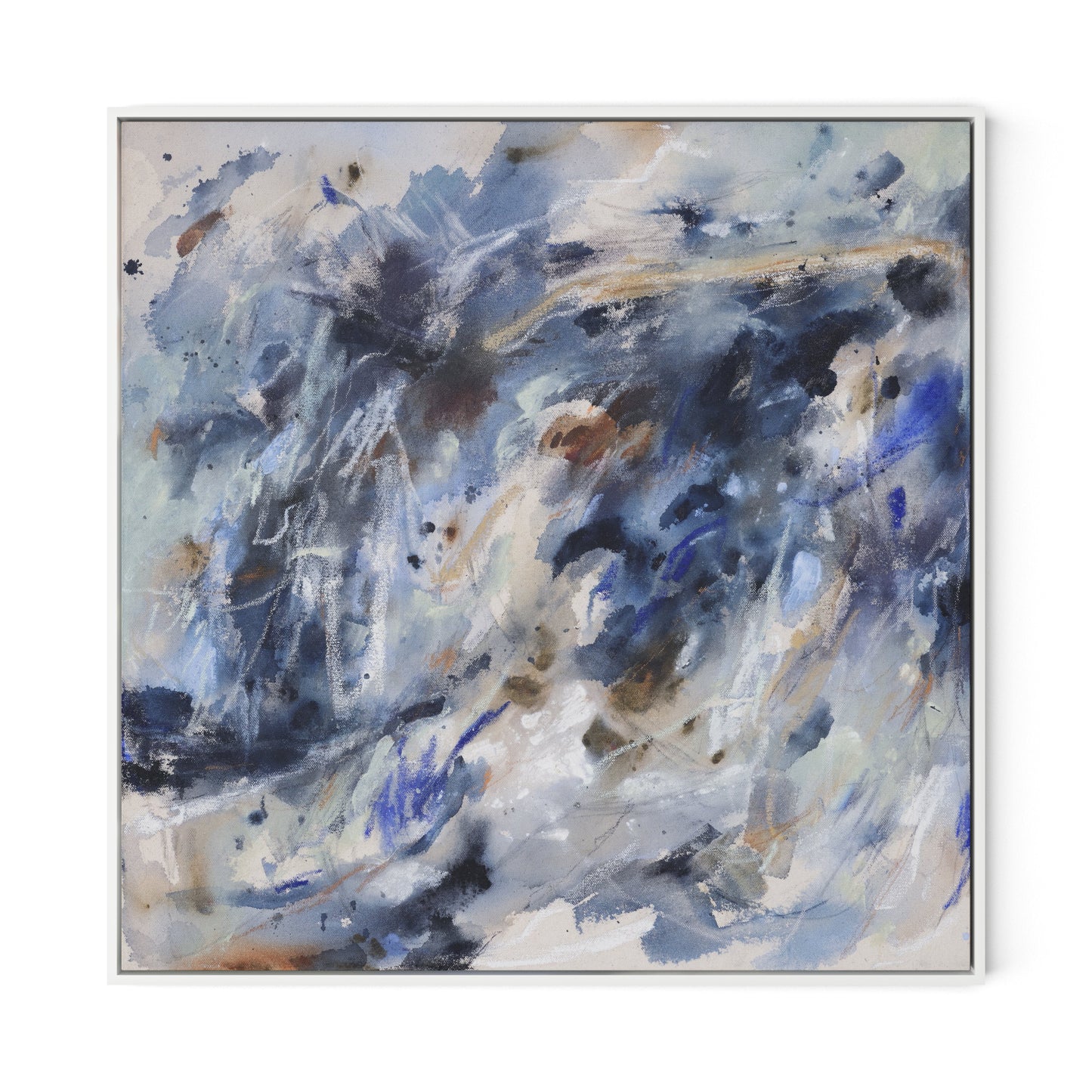 Where The Streets Have No Name Canvas Floater Framed / 32 x 32 in / White