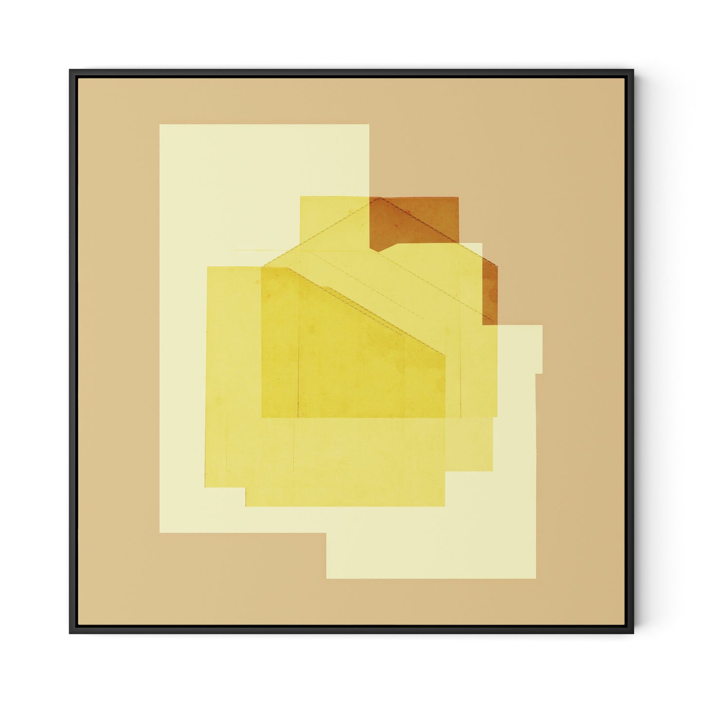 Untitled Box 1 Canvas Floater Framed / 32 x 32 in / Black
