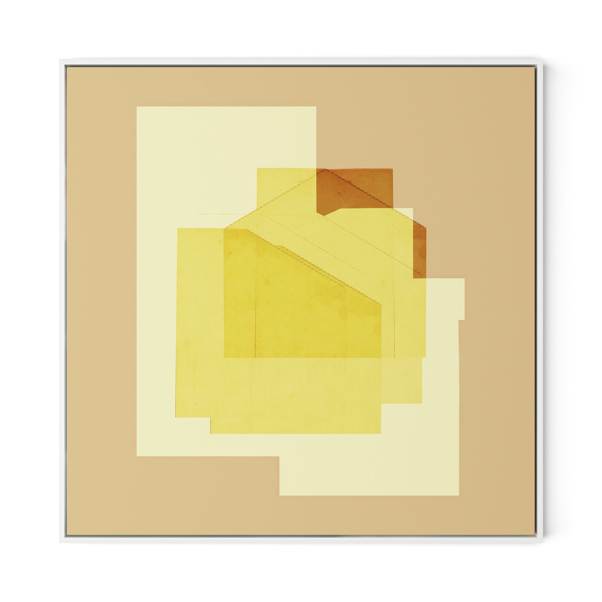 Untitled Box 1 Canvas Floater Framed / 32 x 32 in / White