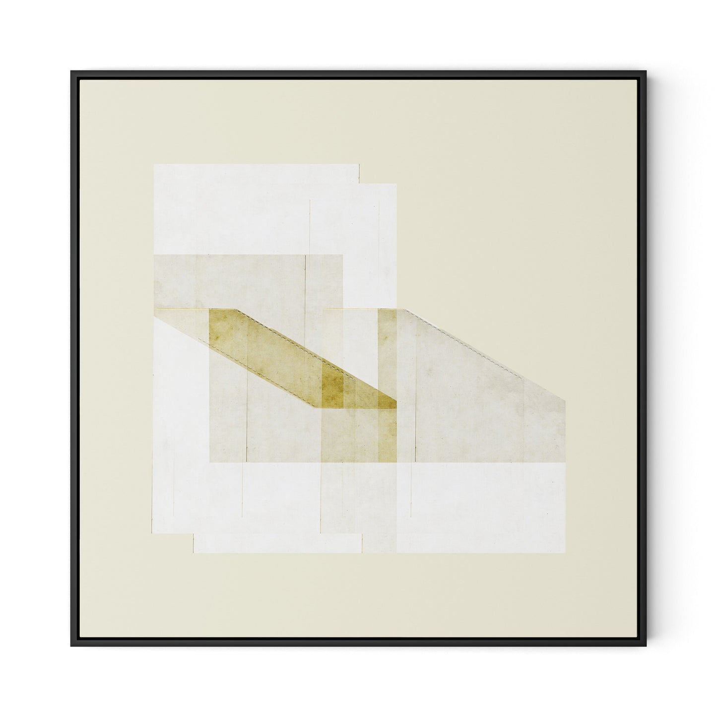 Untitled Box 3 Canvas Floater Framed / 32 x 32 in / Black