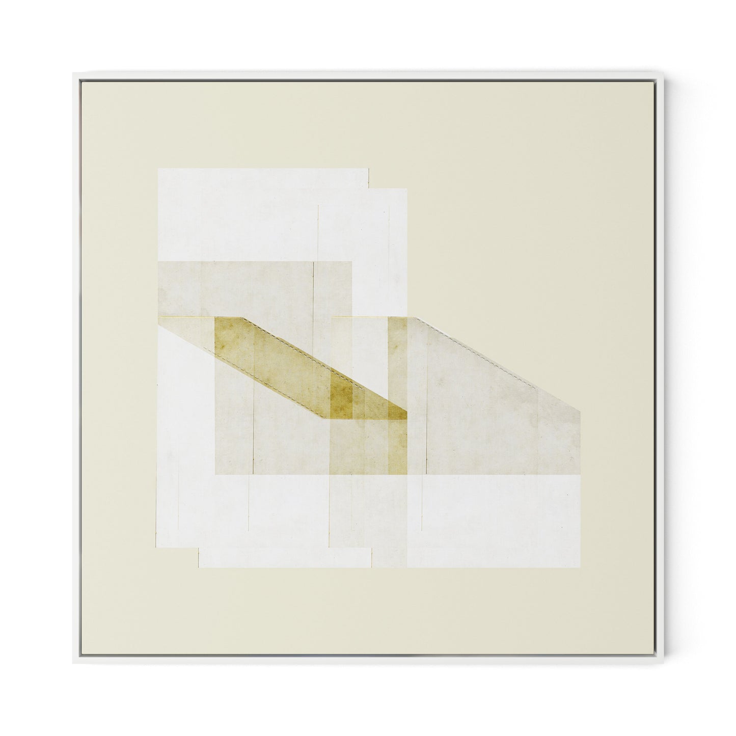 Untitled Box 3 Canvas Floater Framed / 32 x 32 in / White