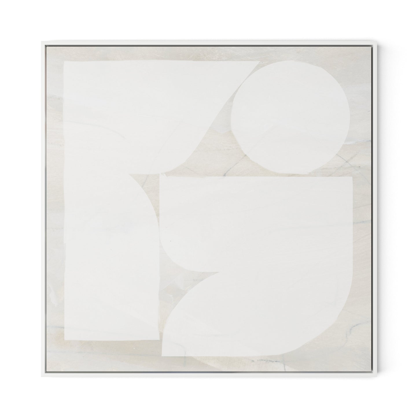 Study Canvas Floater Framed / 32 x 32 in / White