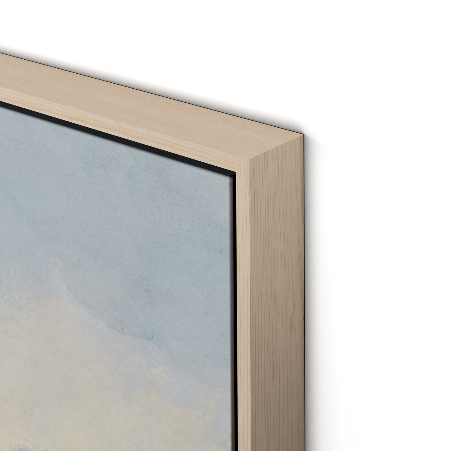 Plowed Field Canvas Floater Framed / 32 x 32 in / Natural Maple