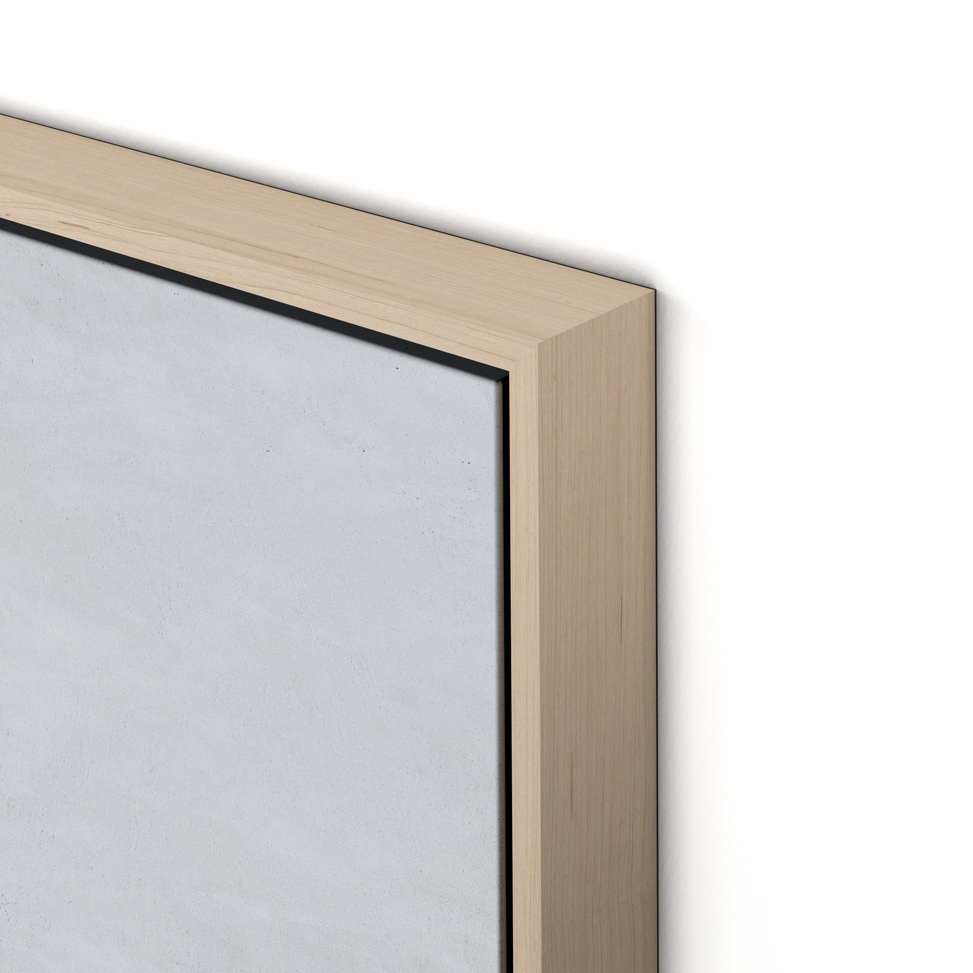 Peaceful Beach Canvas Floater Framed / 32 x 32 in / Natural Maple