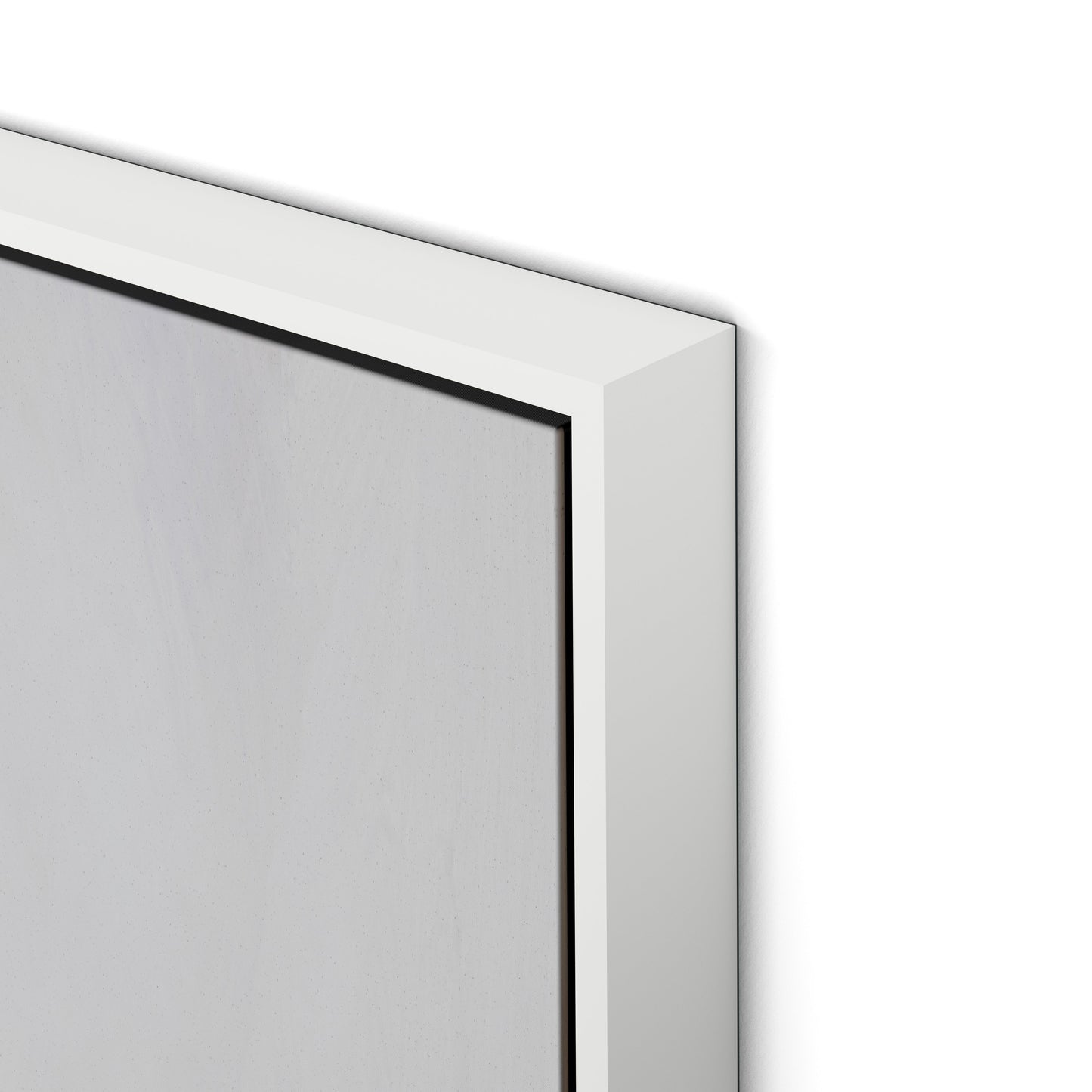 Beauty Canvas Floater Framed / 32 x 32 in / White