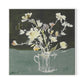 White Blooms Canvas Floater Framed / 32 x 32 in / White