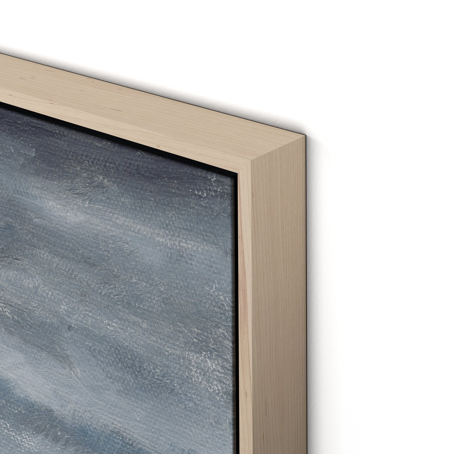 Open Seas Canvas Floater Framed / 32 x 32 in / Natural Maple