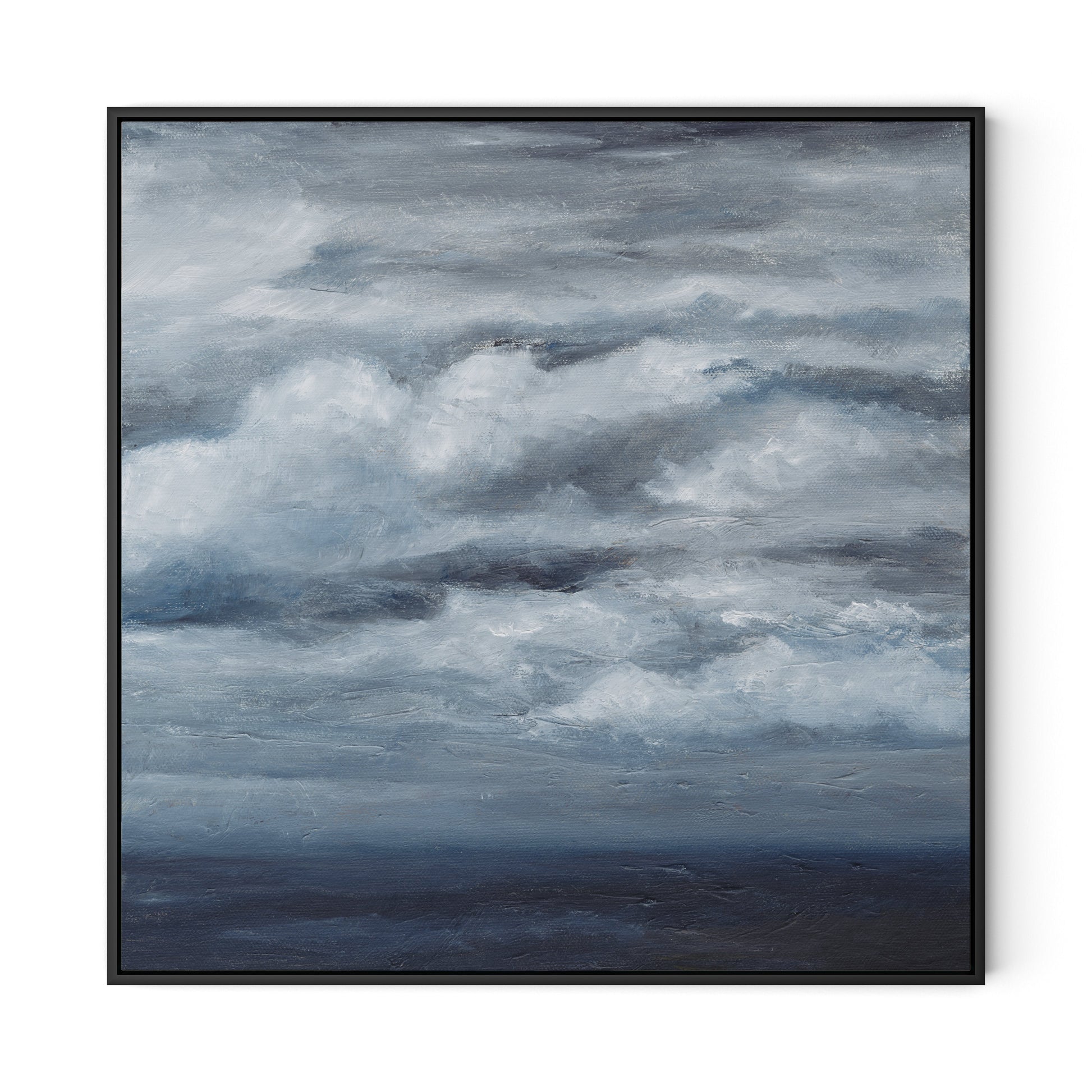 Open Seas Canvas Floater Framed / 32 x 32 in / Black