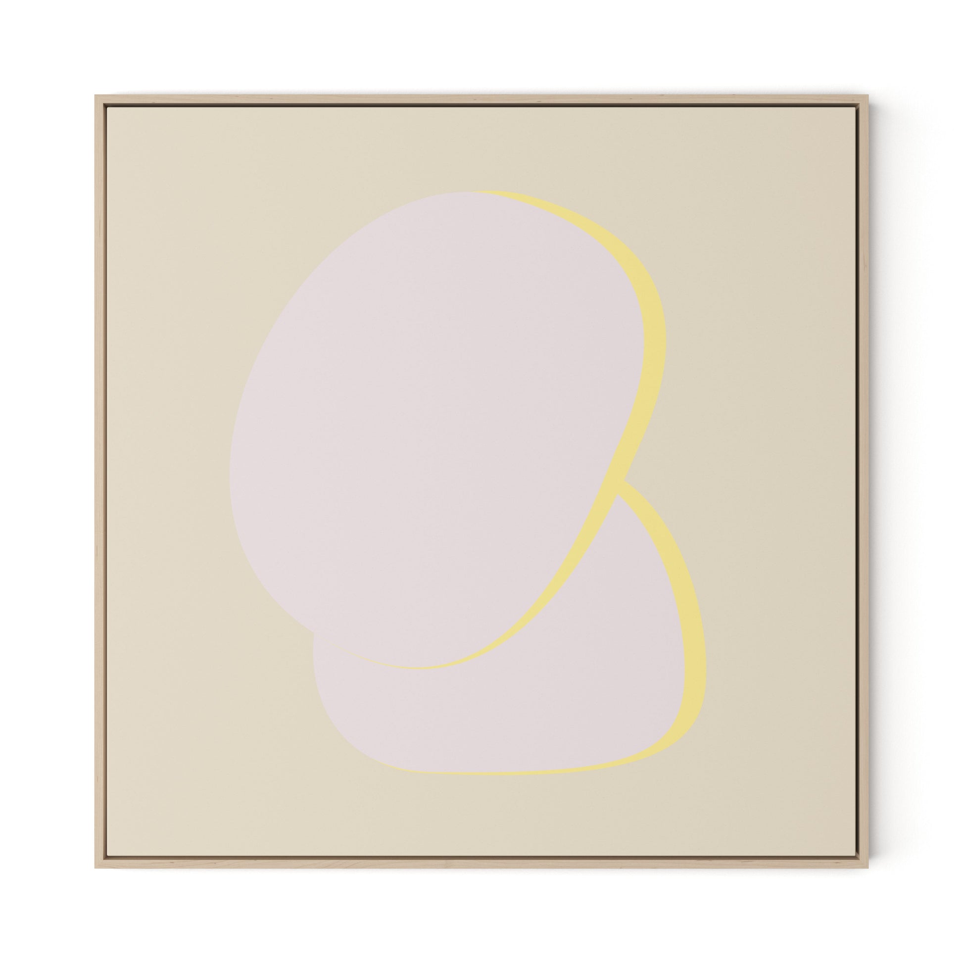 Stones 2 - Recolor 2 Canvas Floater Framed / 32 x 32 in / Natural Maple