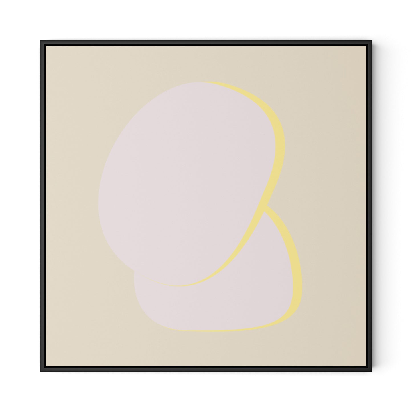 Stones 2 - Recolor 2 Canvas Floater Framed / 32 x 32 in / Black