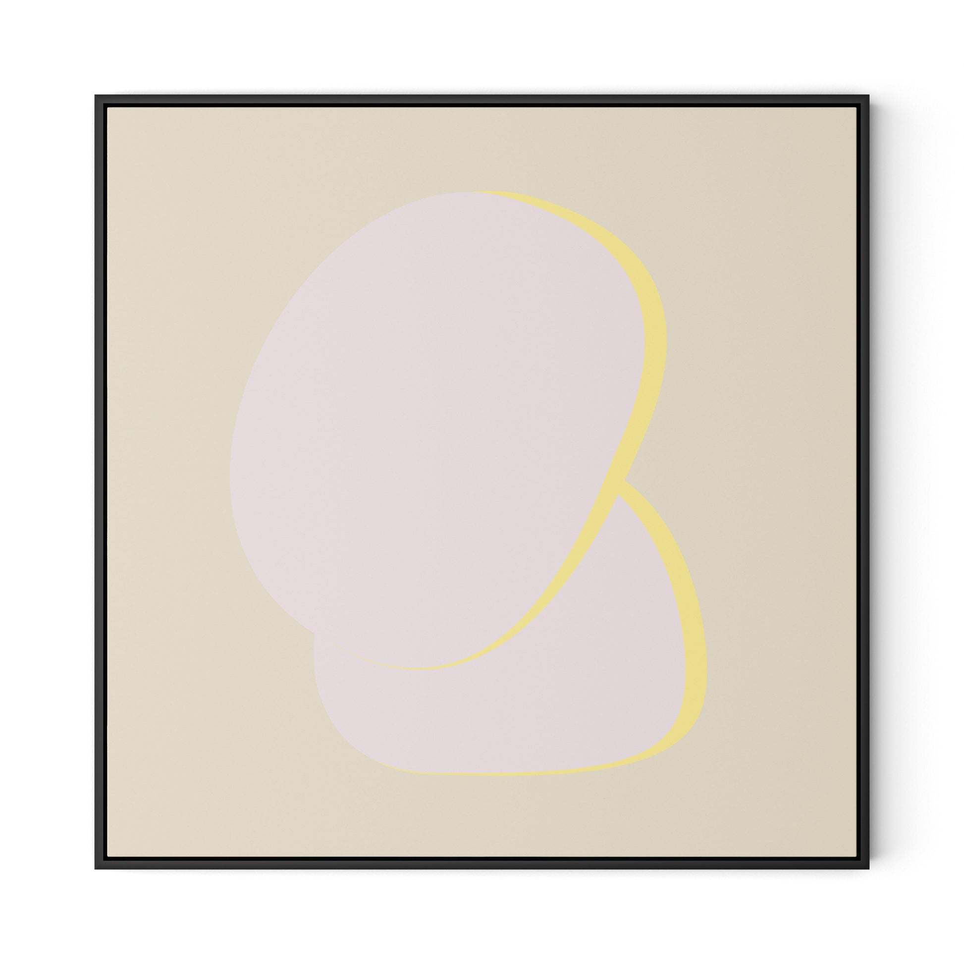 Stones 2 - Recolor 2 Canvas Floater Framed / 32 x 32 in / Black