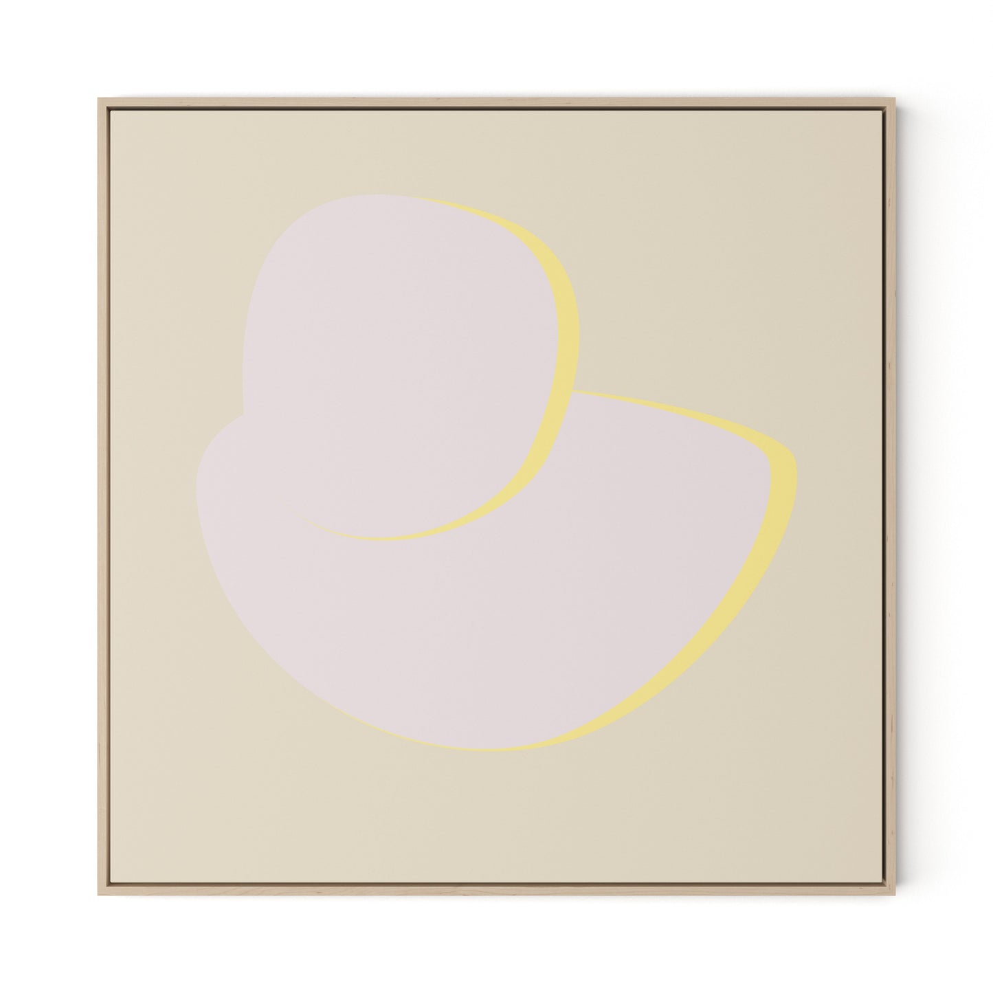 Stones E - Recolor 2 Canvas Floater Framed / 32 x 32 in / Natural Maple