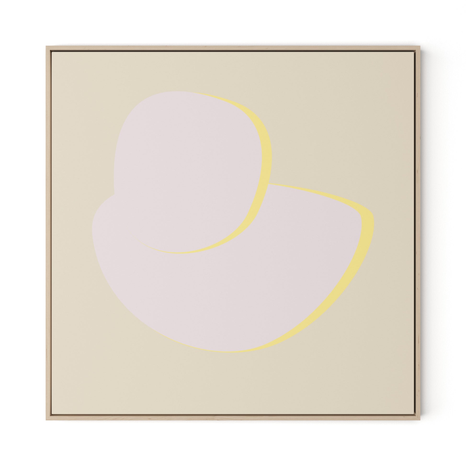 Stones E - Recolor 2 Canvas Floater Framed / 32 x 32 in / Natural Maple