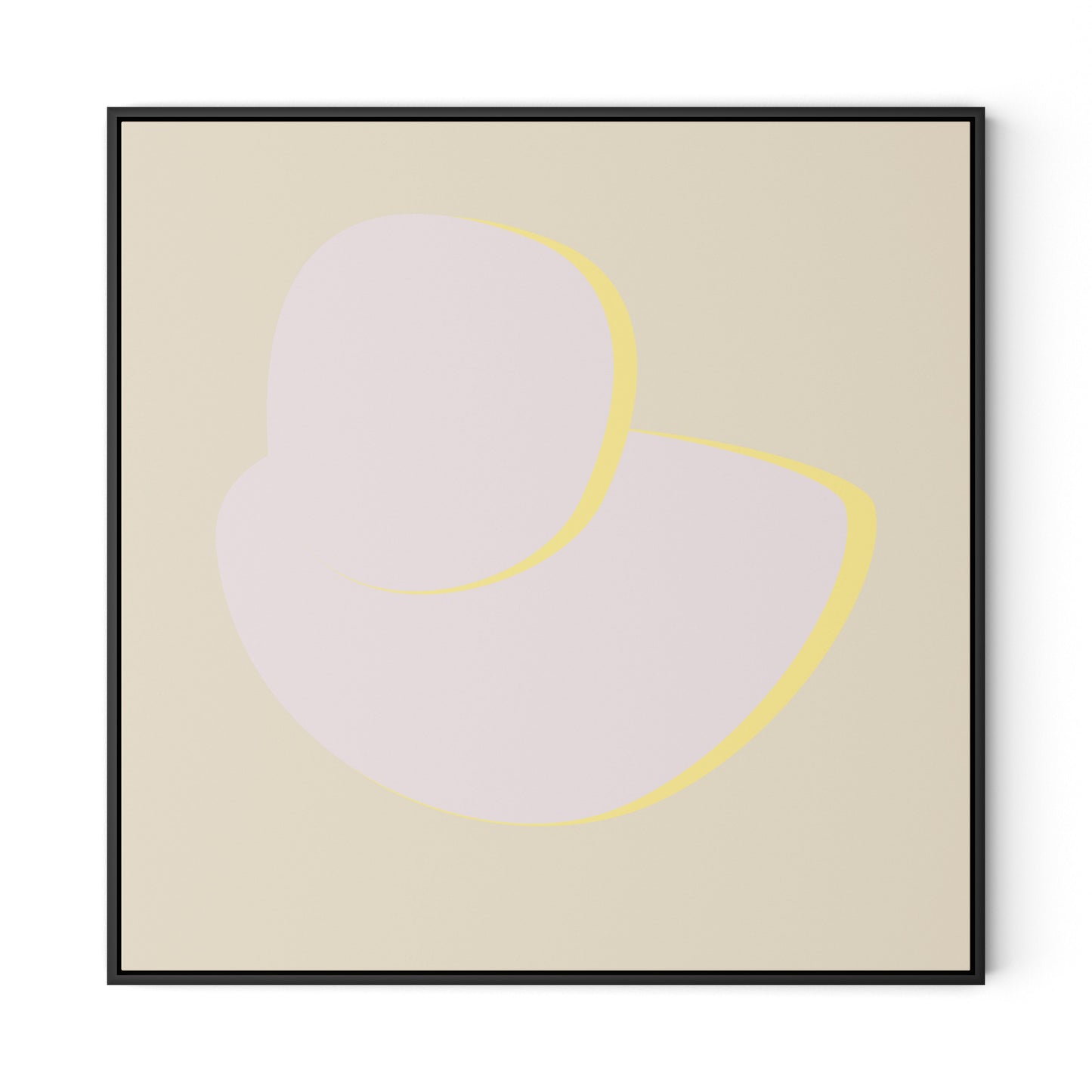 Stones E - Recolor 2 Canvas Floater Framed / 32 x 32 in / Black