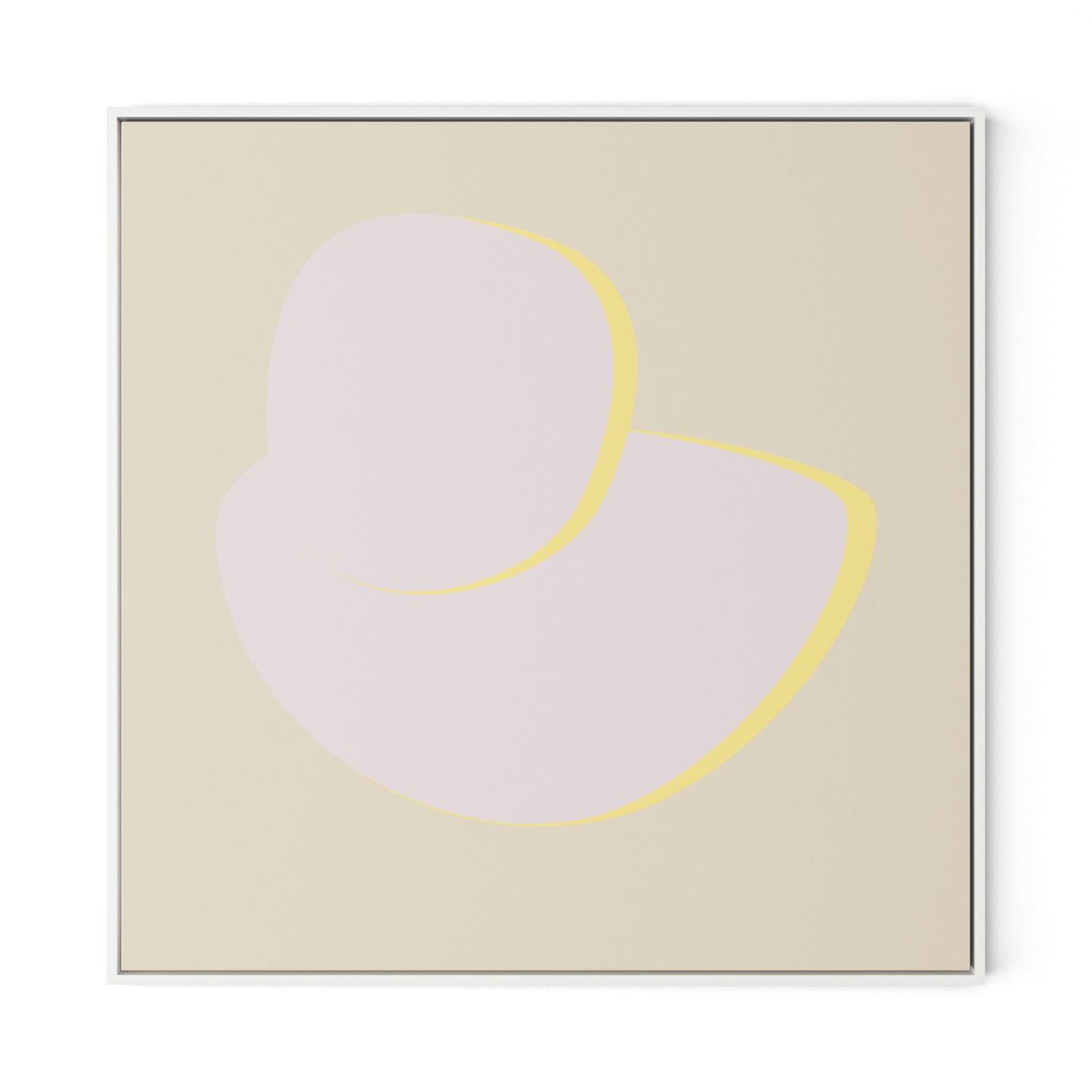 Stones E - Recolor 2 Canvas Floater Framed / 32 x 32 in / White