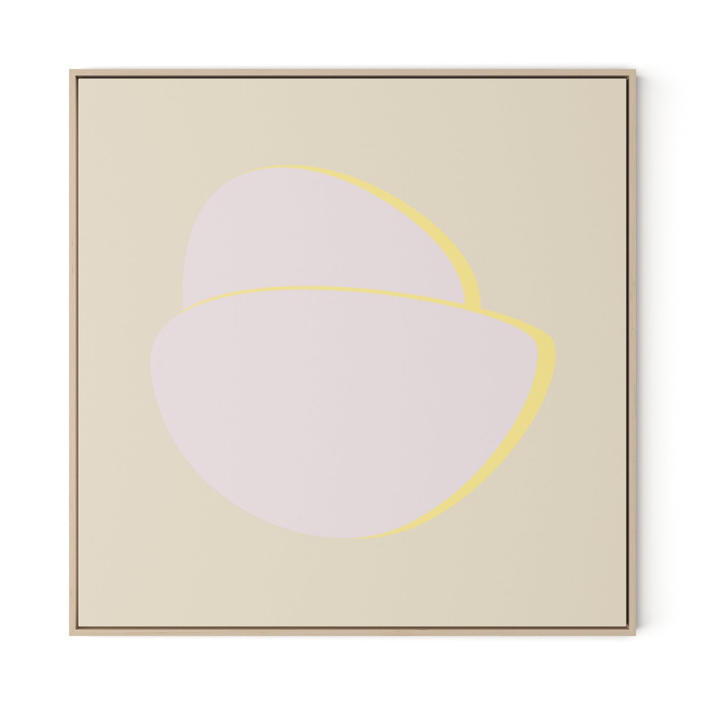 Stones C - Recolor 2 Canvas Floater Framed / 32 x 32 in / Natural Maple