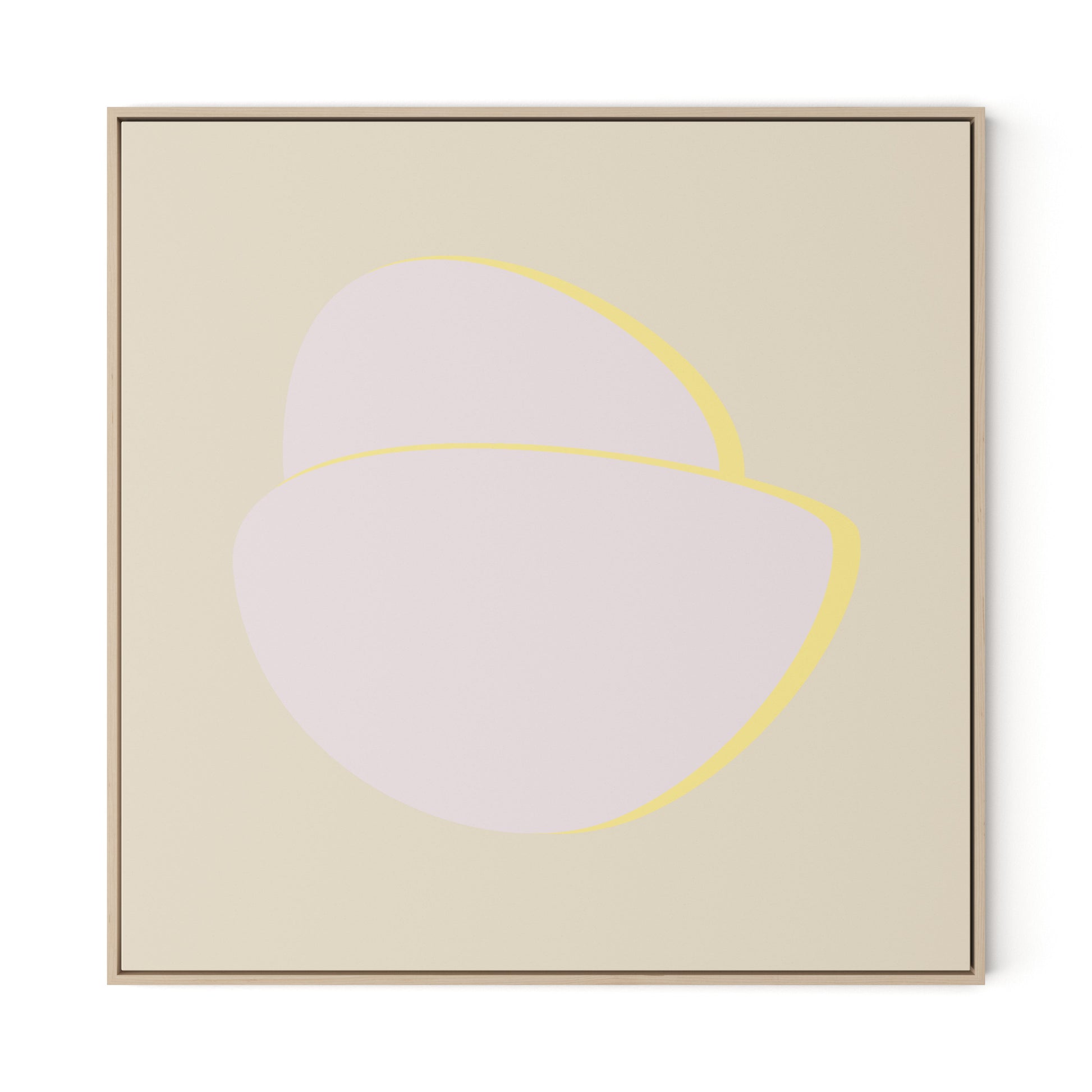 Stones C - Recolor 2 Canvas Floater Framed / 32 x 32 in / Natural Maple