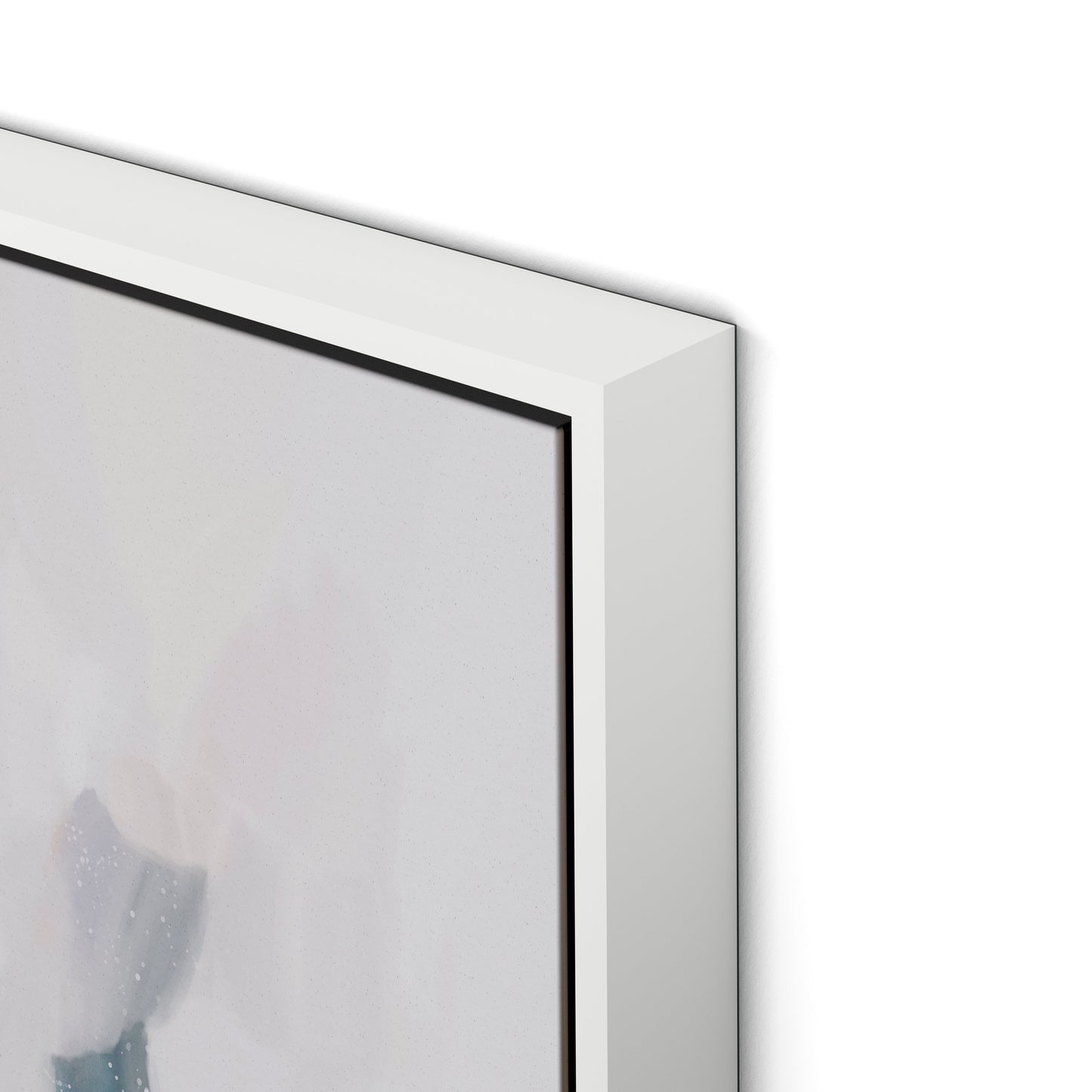 Samantha Canvas Floater Framed / 32 x 32 in / White