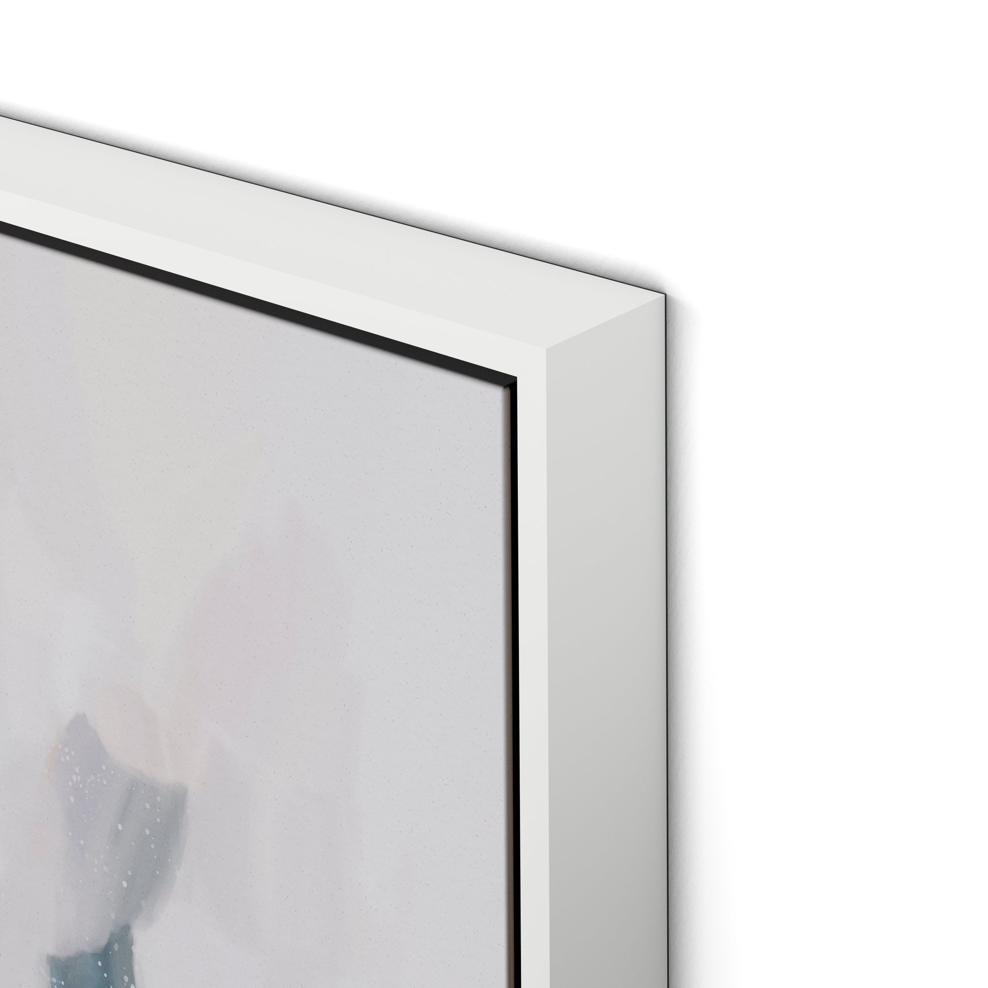 Samantha Canvas Floater Framed / 32 x 32 in / White